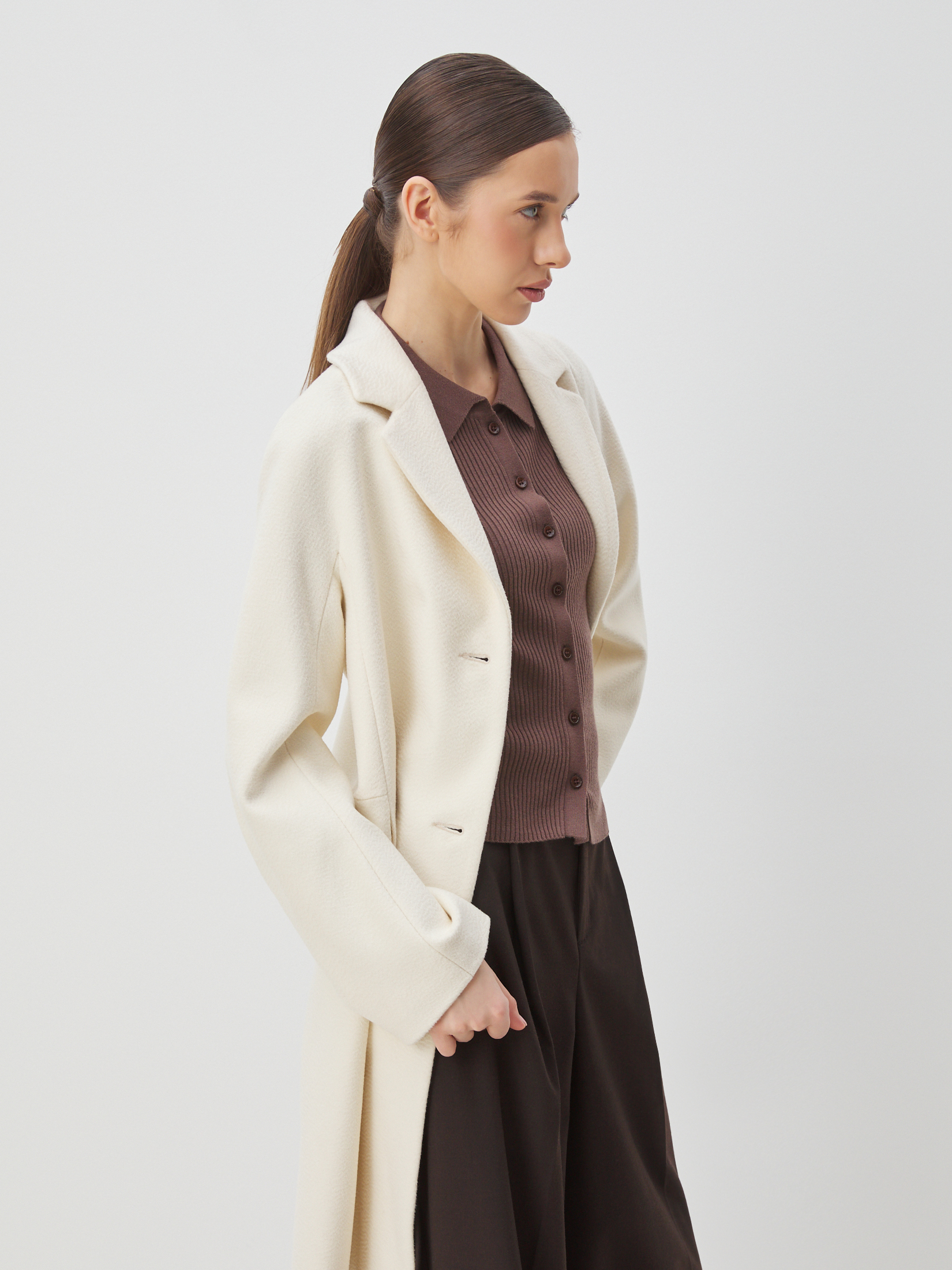 Женское пальто MAISON DAVID ARLETTE_V 4508455, молочно-белый