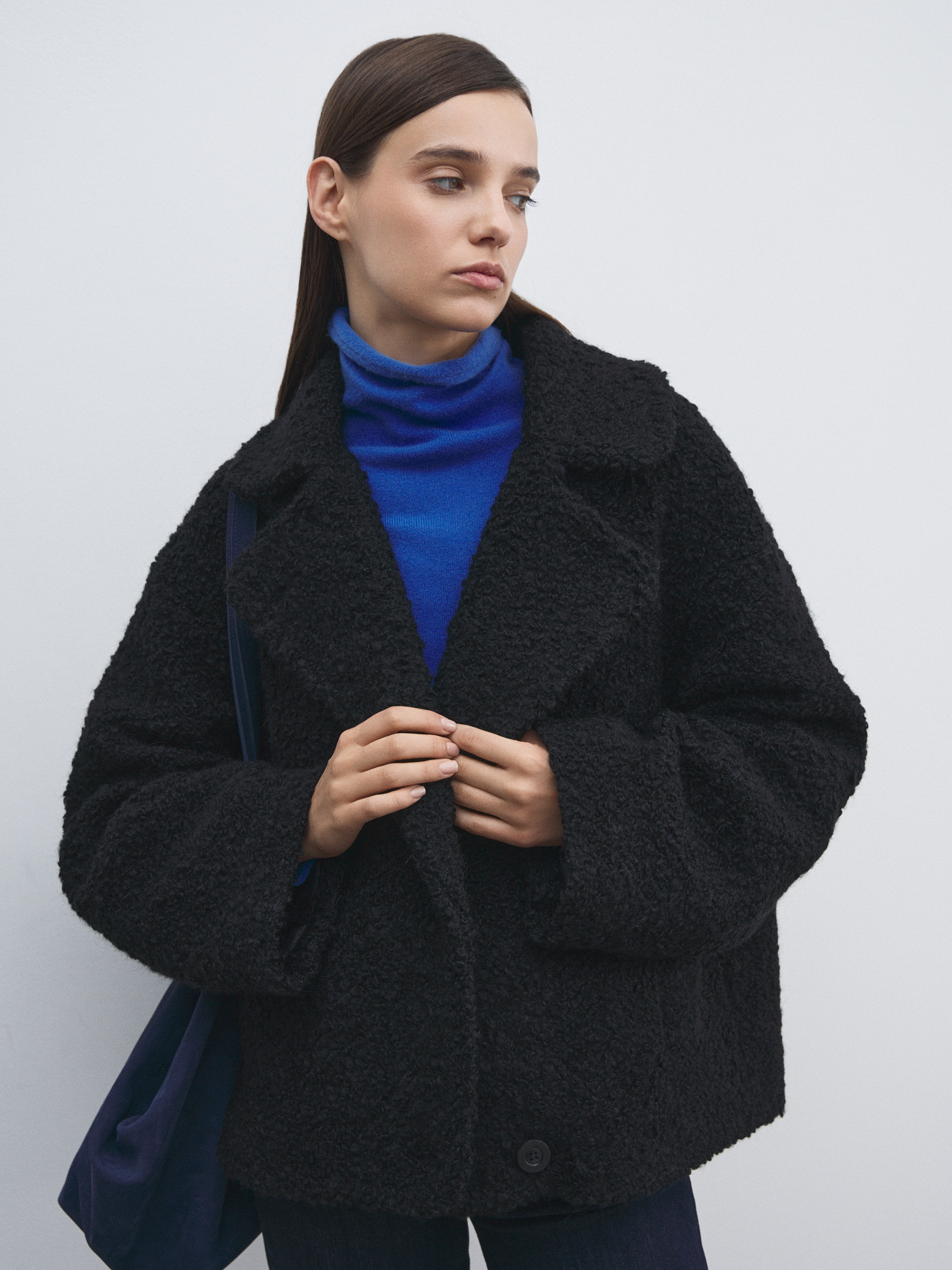 Женское полупальто MAISON DAVID MATILDA_ALPACO 4775988, черный