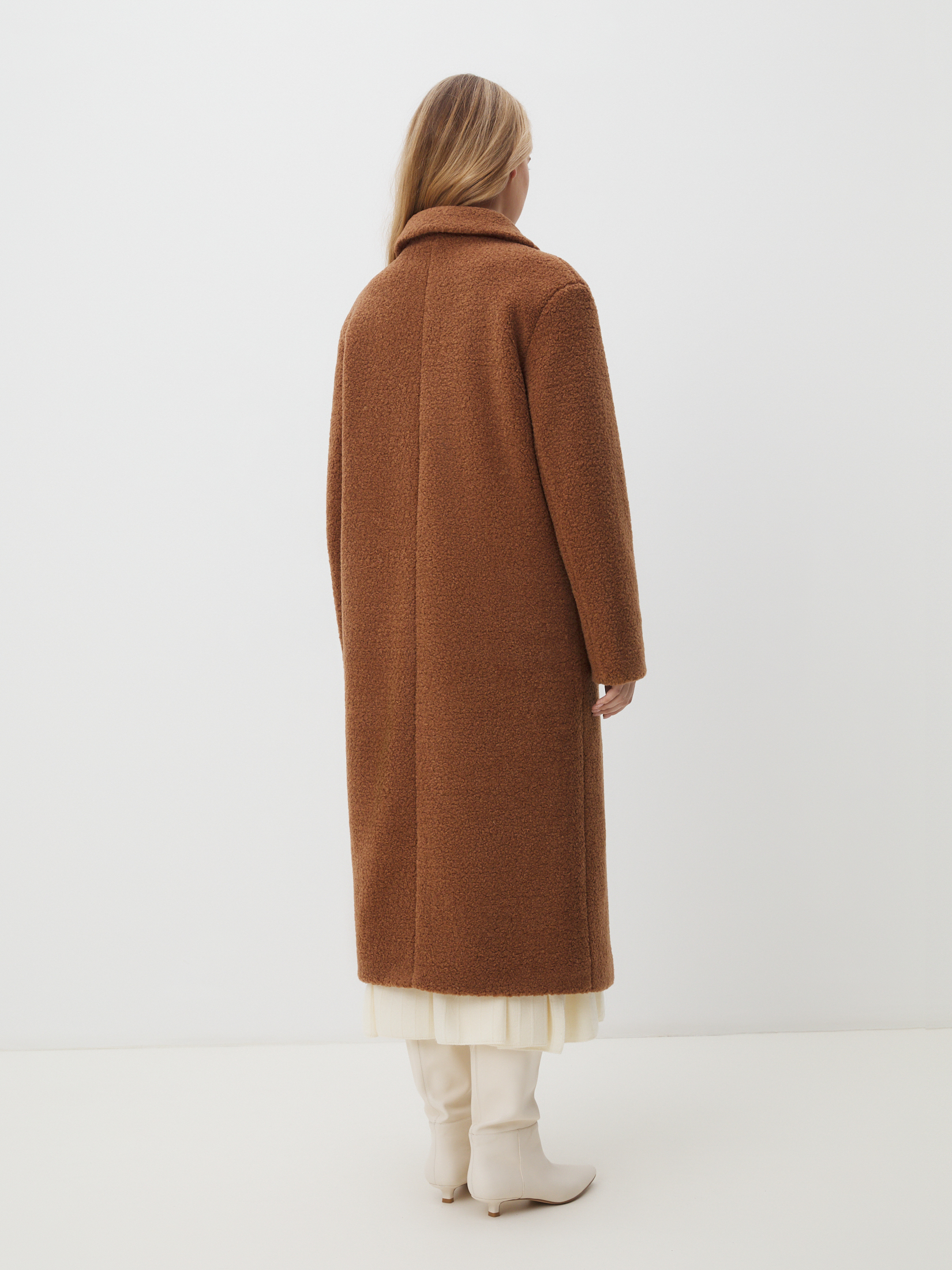 Женское пальто тедди MAISON DAVID SONIA_TEDDY 05 4459158, коричневый