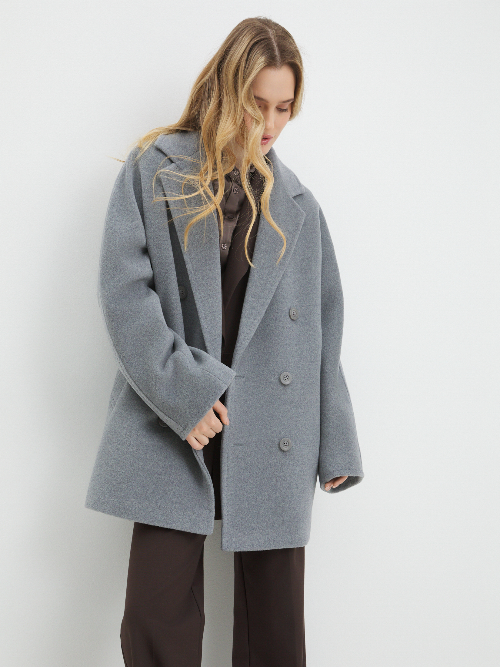 Женское полупальто MAISON DAVID JADE_MEDIUM 4508572, серый