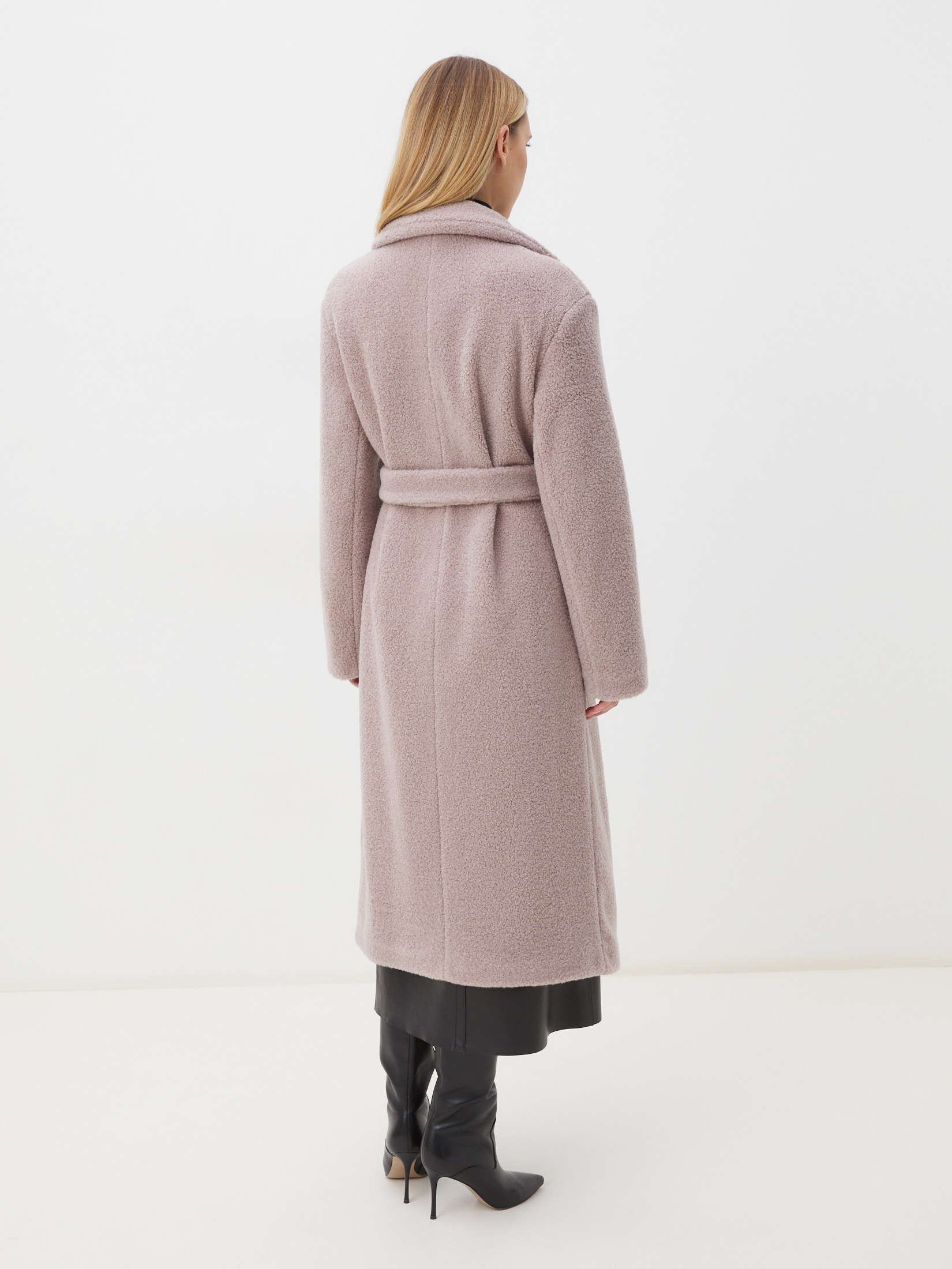 Женское пальто тедди MAISON DAVID MALTA_TEDDY 4301561, серо-розовый