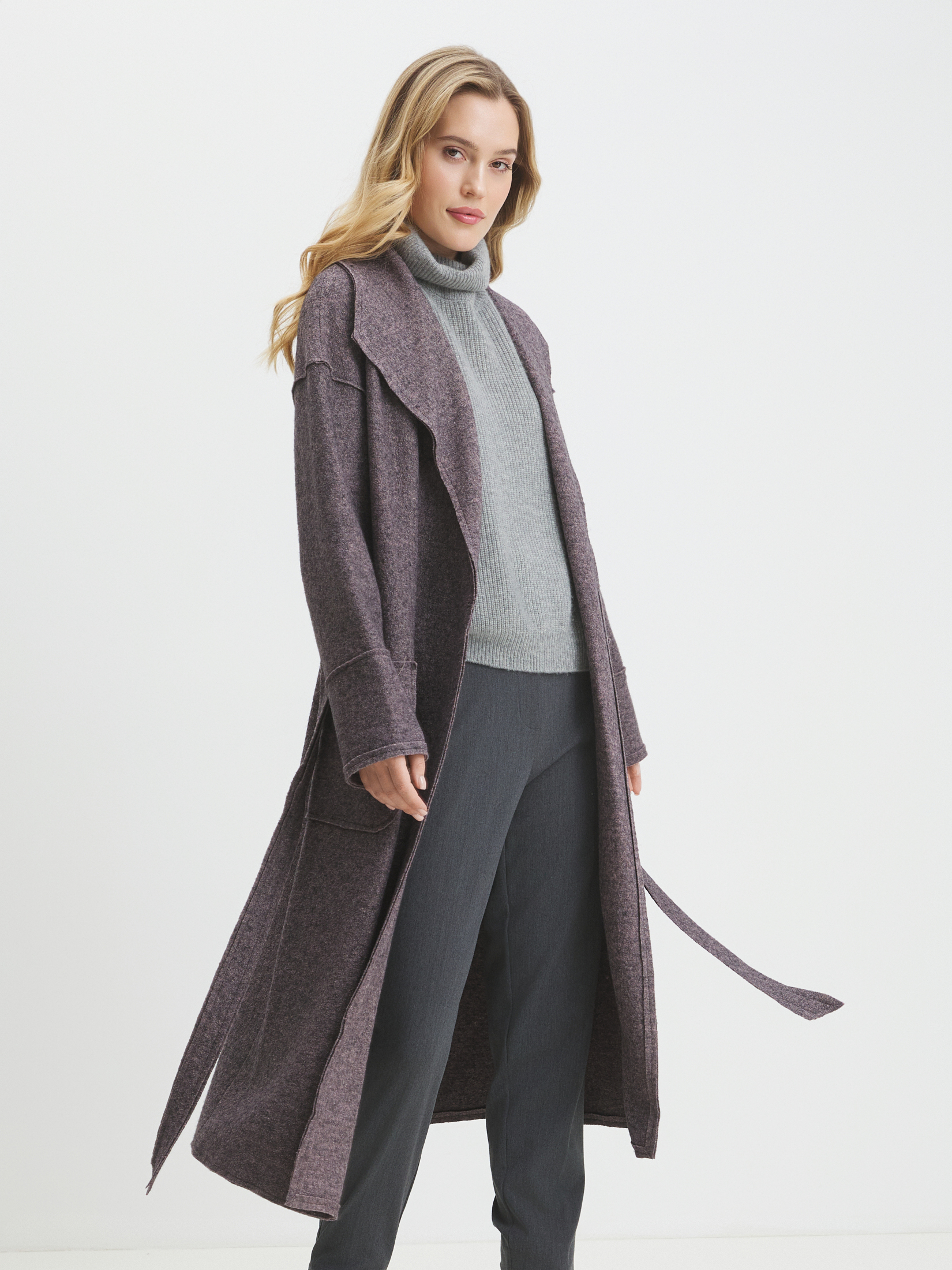 Женское пальто CALZETTI INES 3607165, серо-фиолетовый