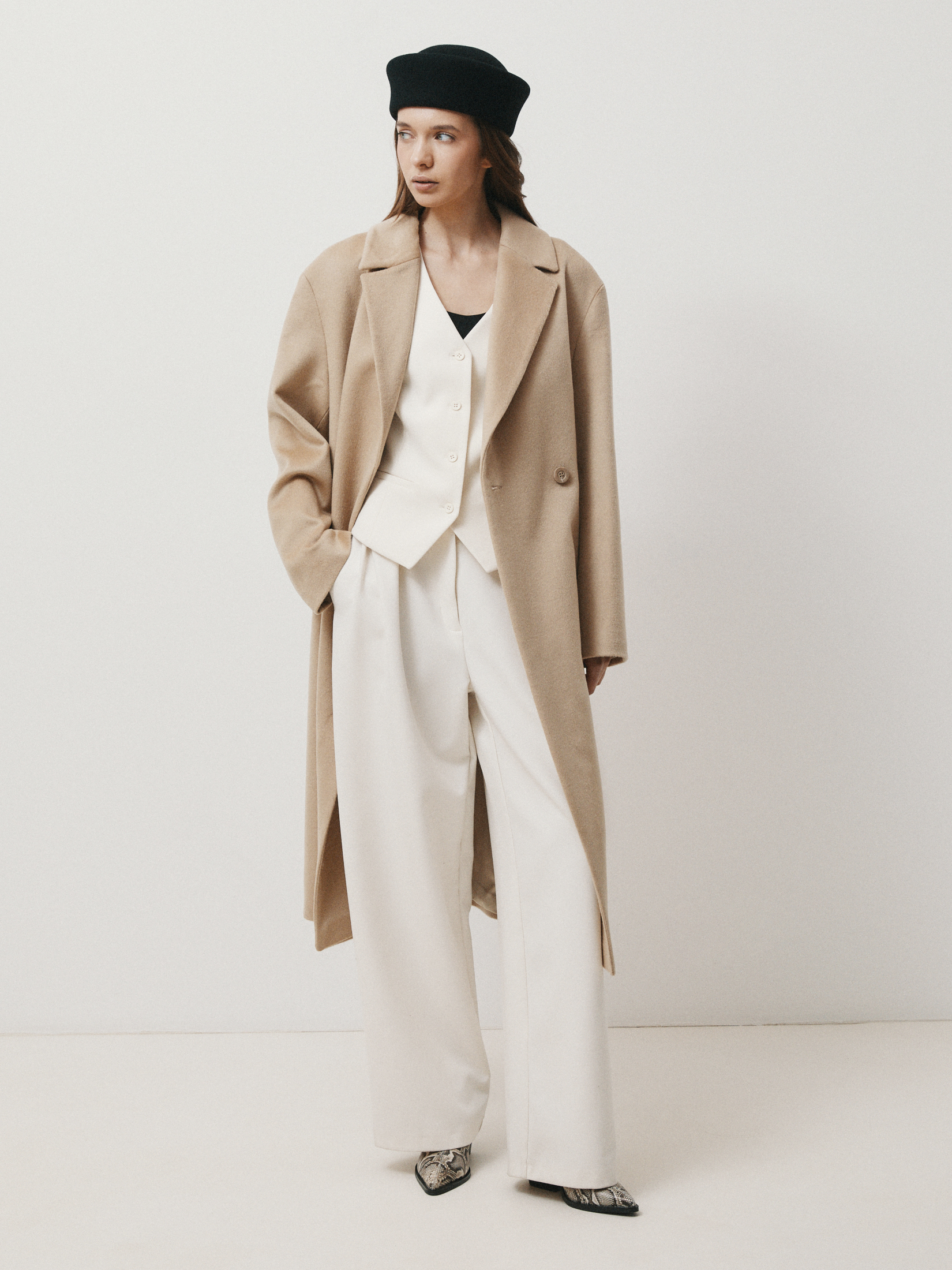 Женское пальто MAISON DAVID ARMADA 4439607, серо-бежевый