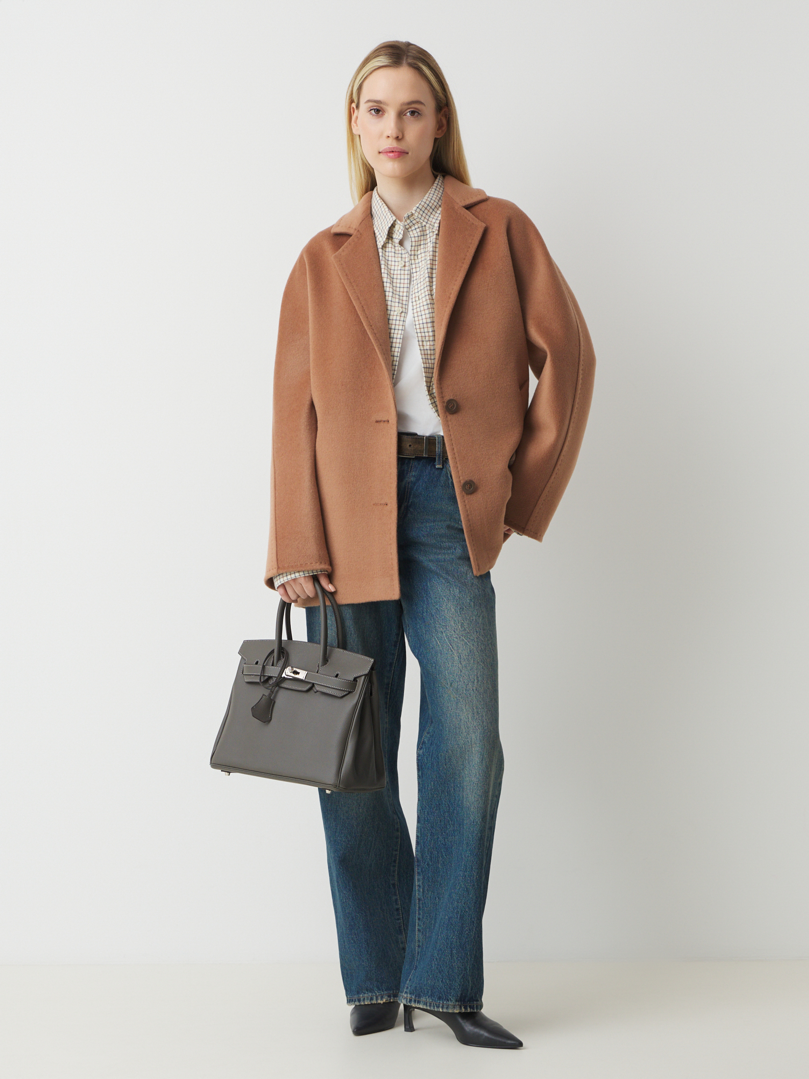 Женское полупальто MAISON DAVID IDELLE_084 4640694, светло-коричневый