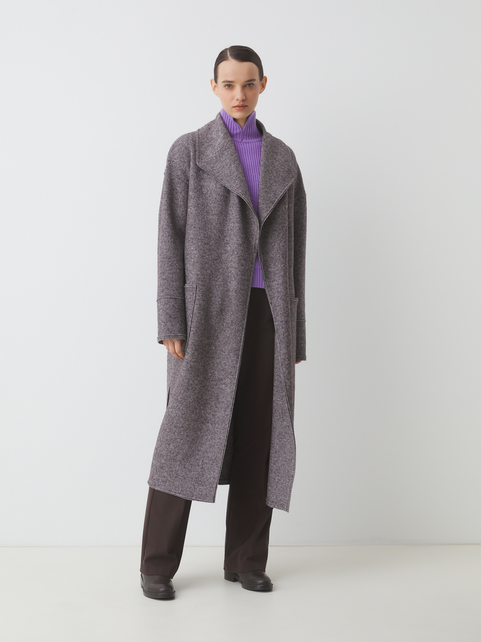 Женское пальто MAISON DAVID INES 4661787, коричнево-серый