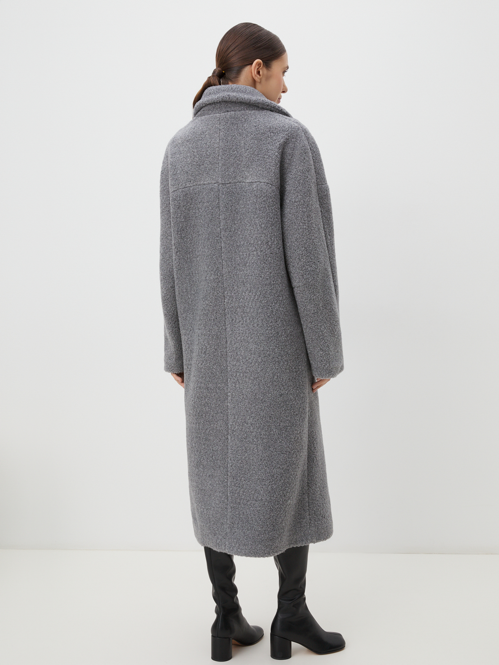 Женское пальто тедди MAISON DAVID JULIA_TEDDY 05 4523843, серый