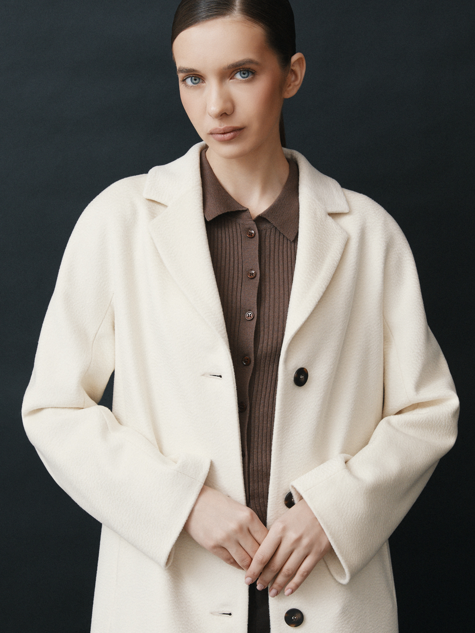 Женское пальто MAISON DAVID ARLETTE_V 4508455, молочно-белый