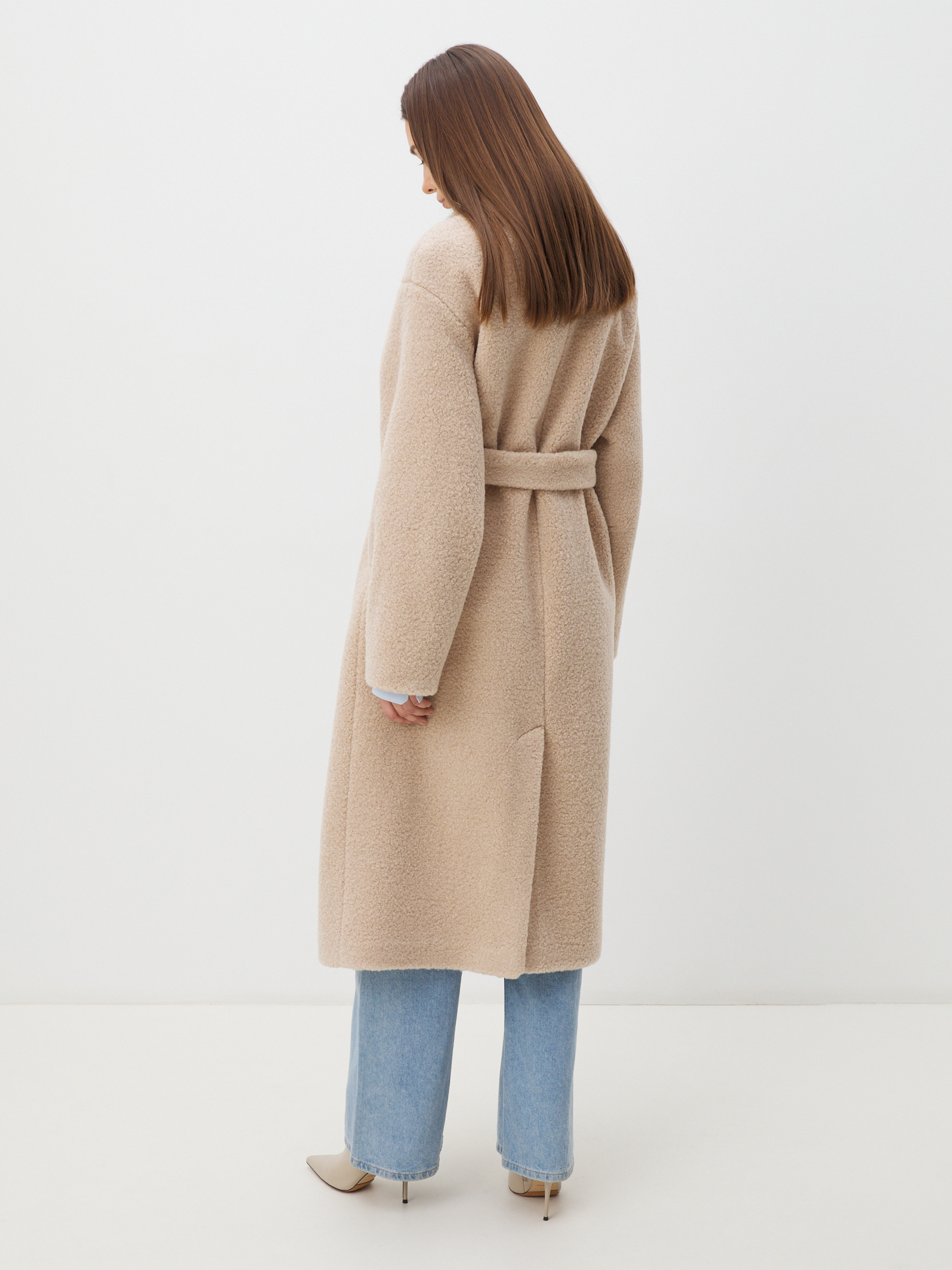 Женское пальто тедди MAISON DAVID KARINA_TEDDY 05 4508376, светло-бежевый