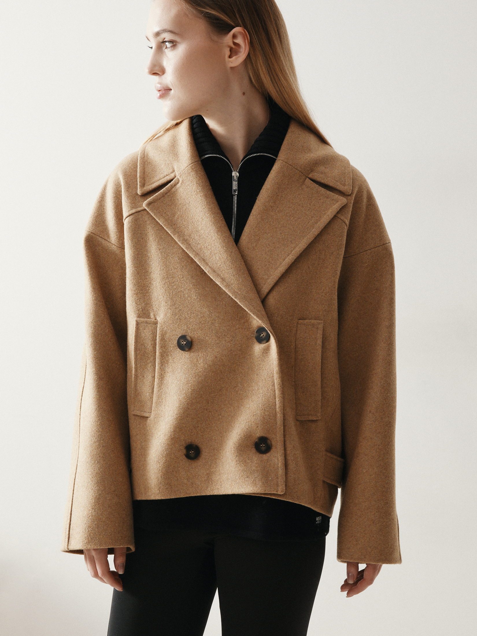 Женское полупальто MAISON DAVID LILOU 4418293, бежевый