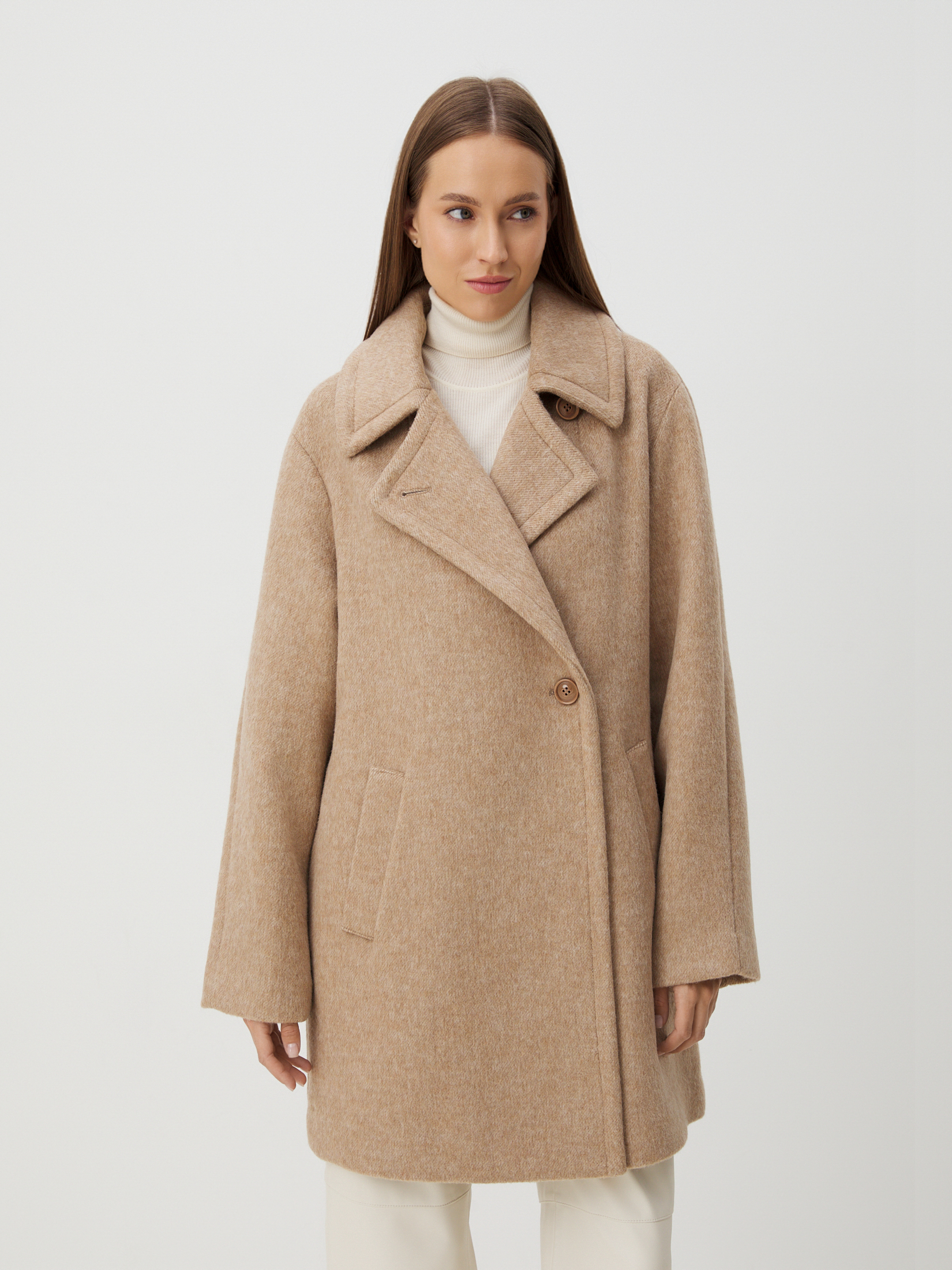 Женское полупальто MAISON DAVID 4354965, бежевый