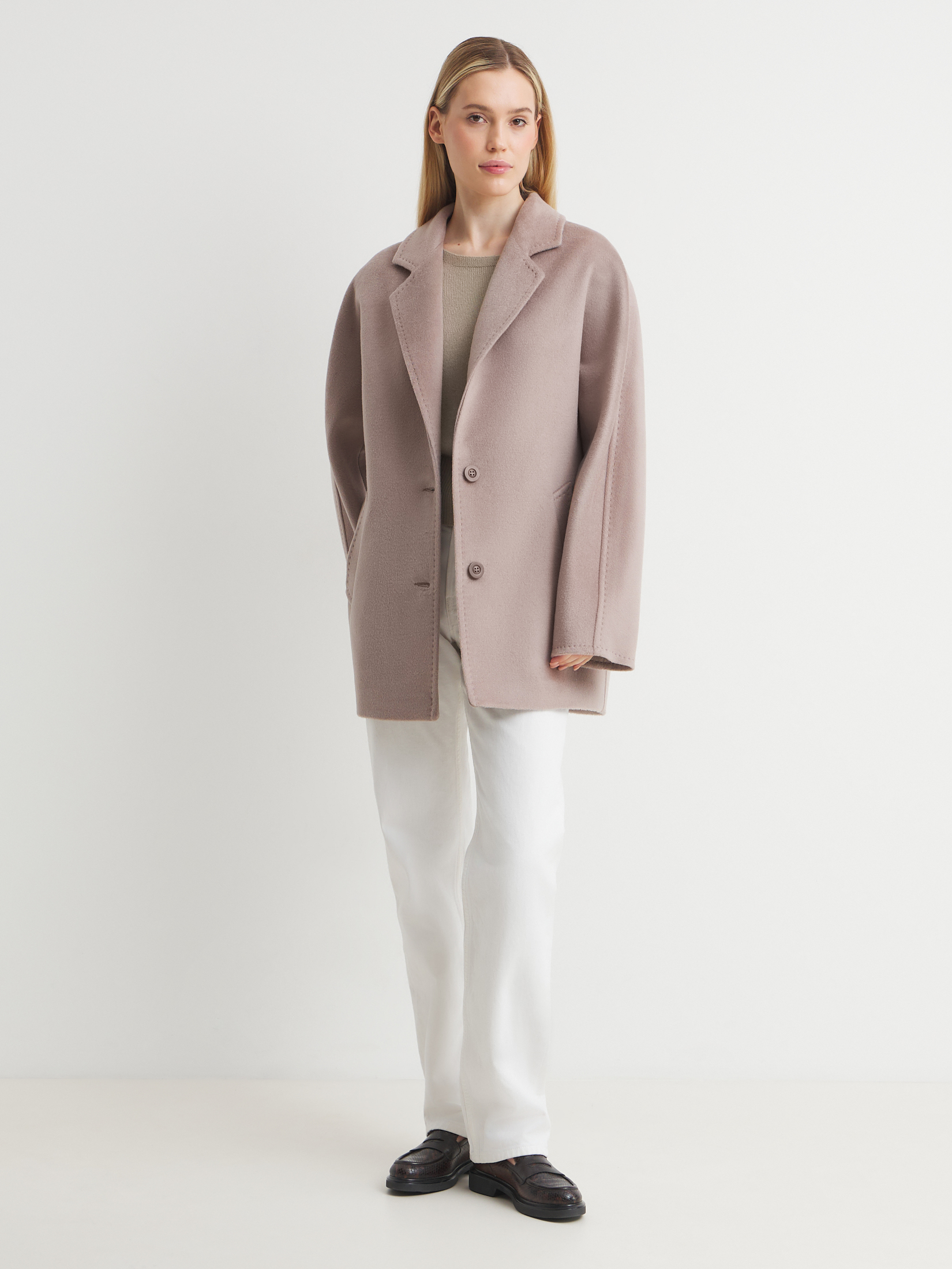 Женское полупальто MAISON DAVID IDELLE_084 4640691, розовато-серый