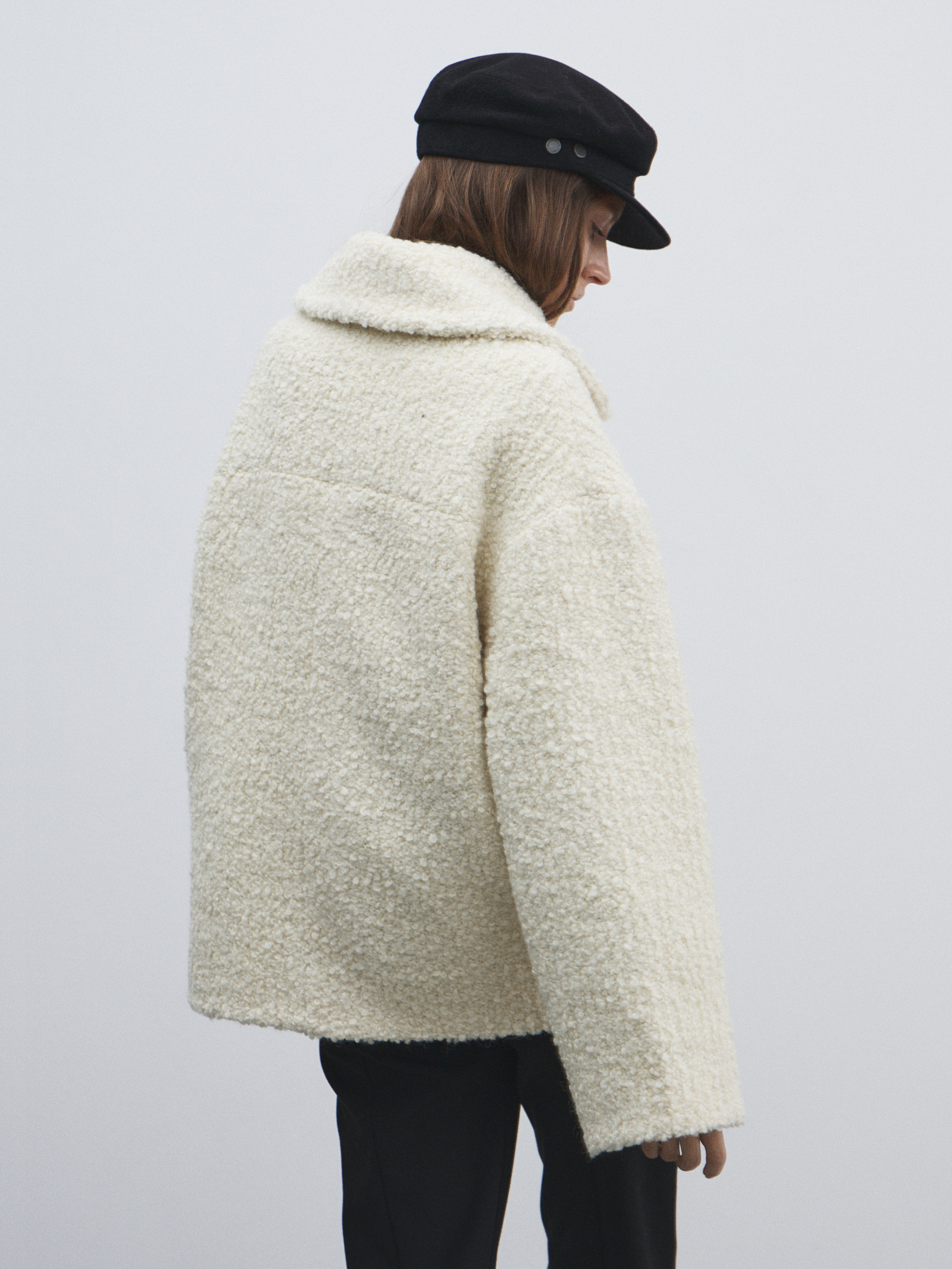 Женское полупальто MAISON DAVID MATILDA_ALPACO 4776004, молочно-белый