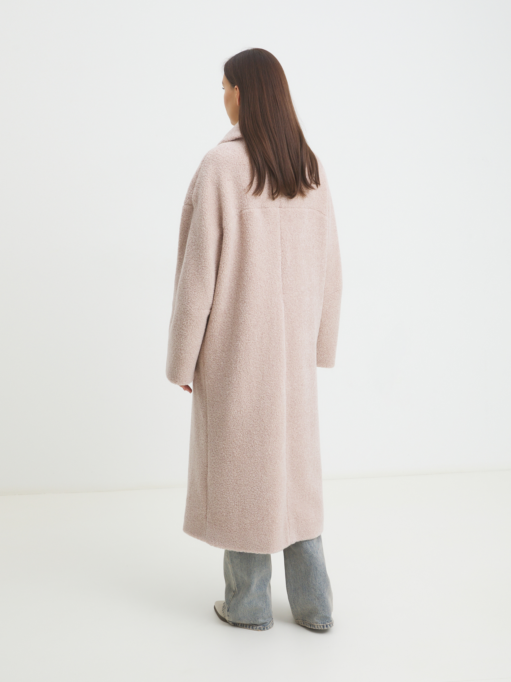 Женское пальто тедди MAISON DAVID JULIA_TEDDY 4293697, розовато-бежевый