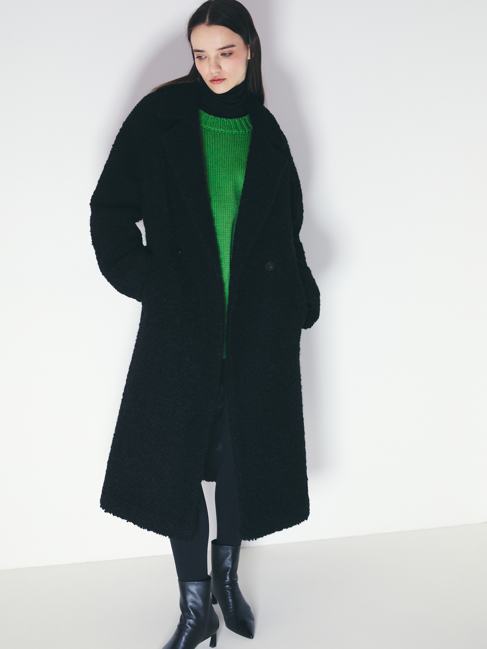 Женское пальто MAISON DAVID JULIA_ALPACO 4535615, черный