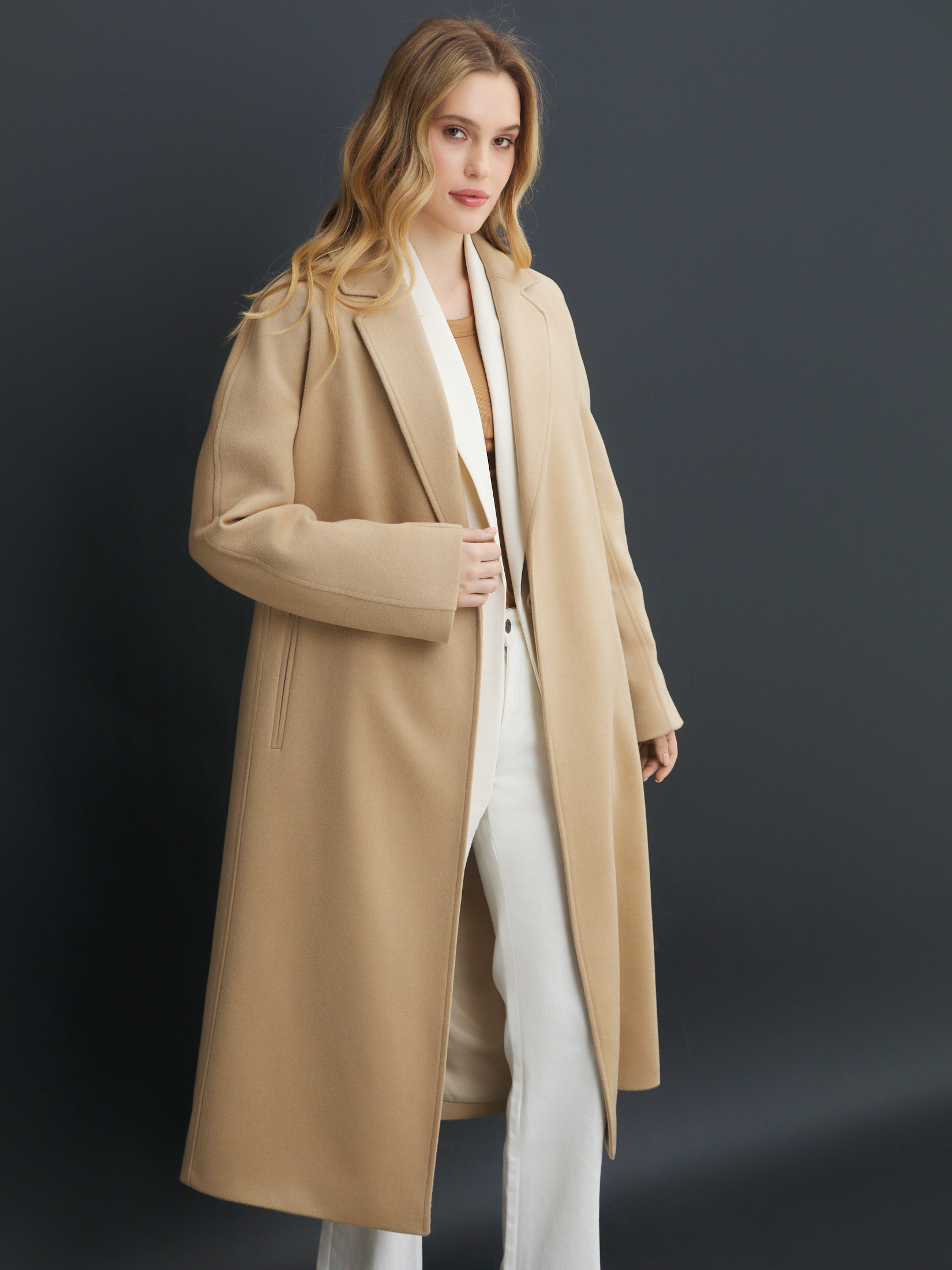 Женское пальто MAISON DAVID MADLEN 4412723, серо-бежевый