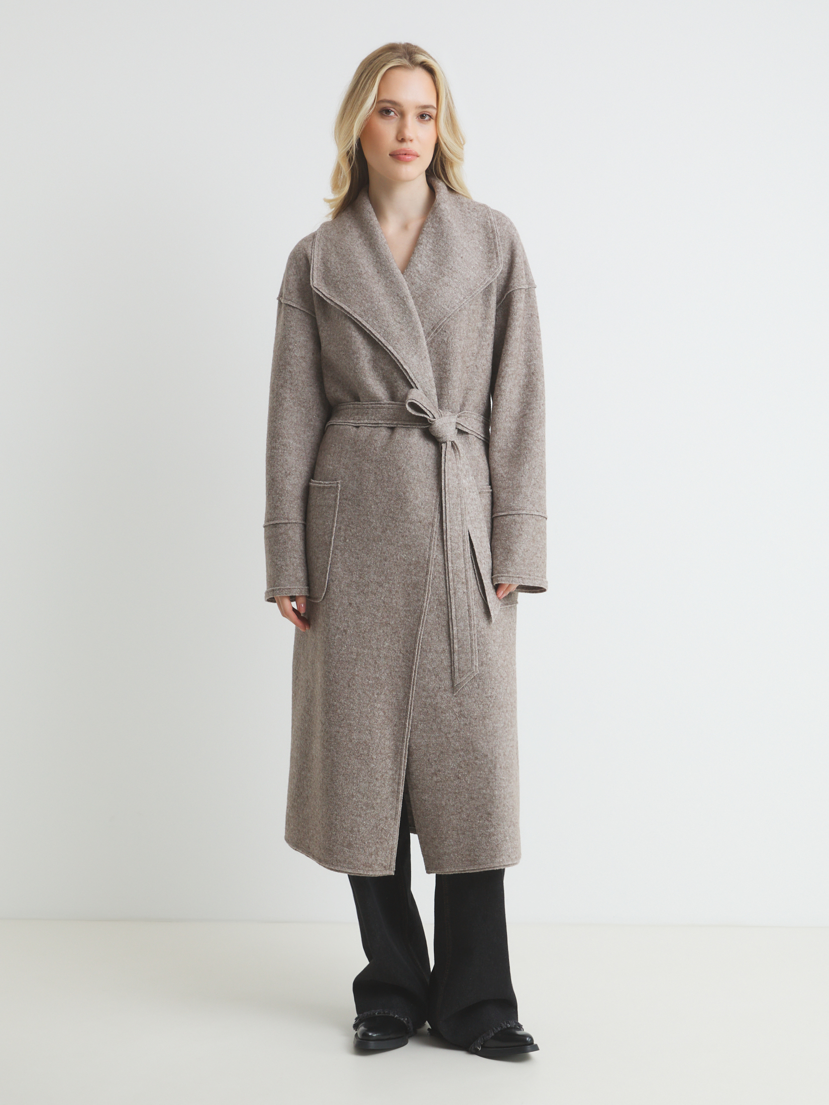 Женское пальто MAISON DAVID INES 4661848, бежево-серый