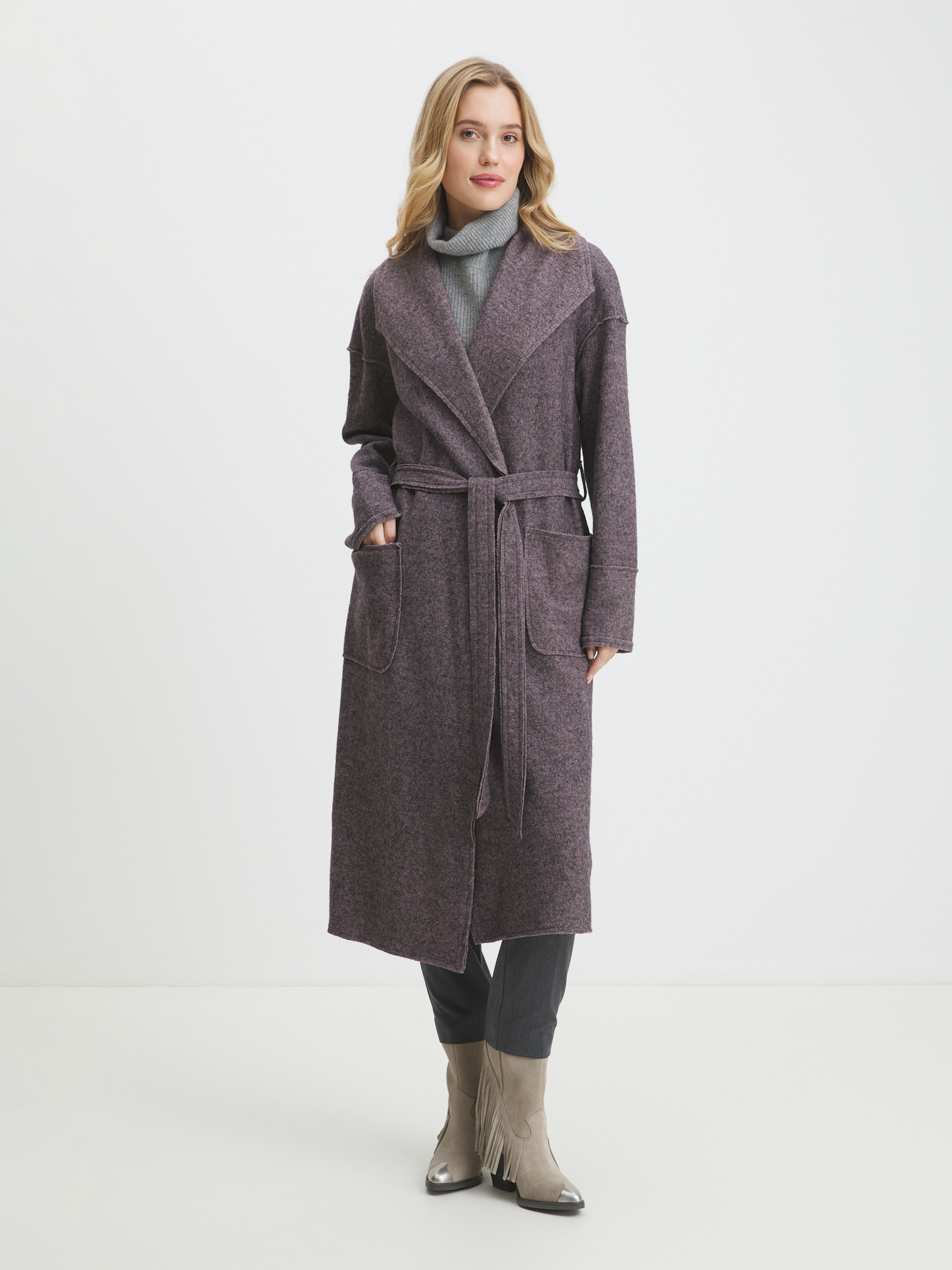 Женское пальто CALZETTI INES 3607165, серо-фиолетовый