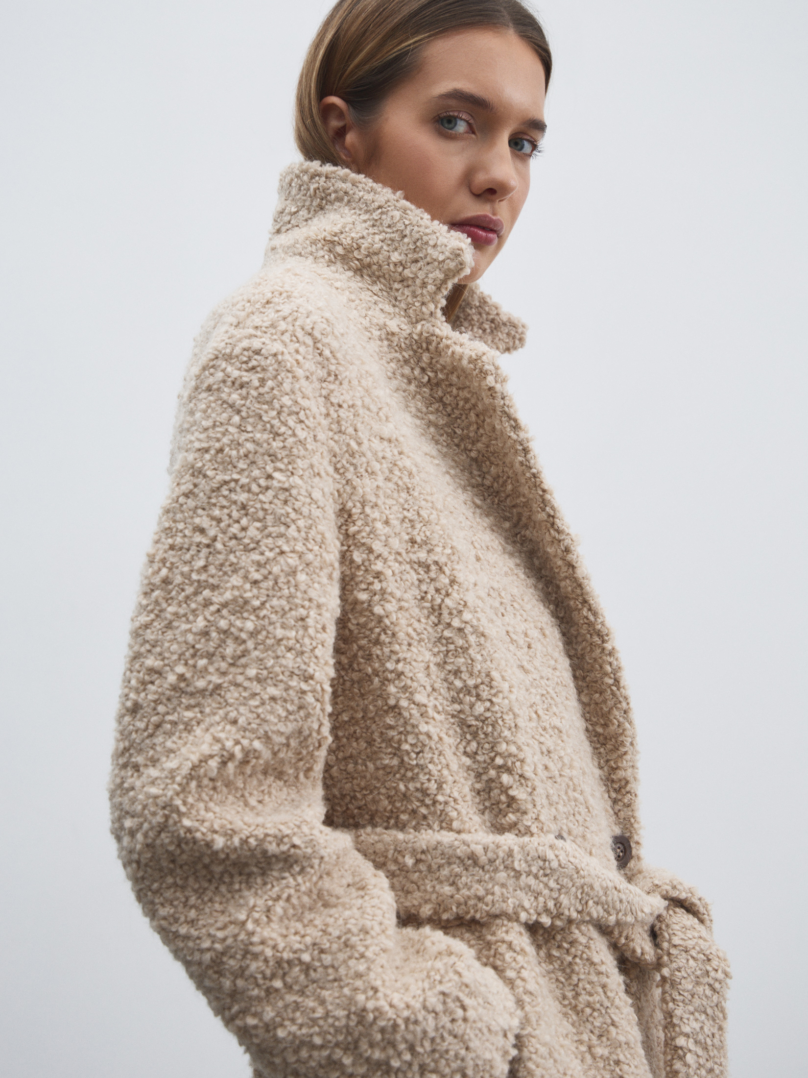 Женское пальто MAISON DAVID NASTIA_ALPACO 4557971, светло-бежевый