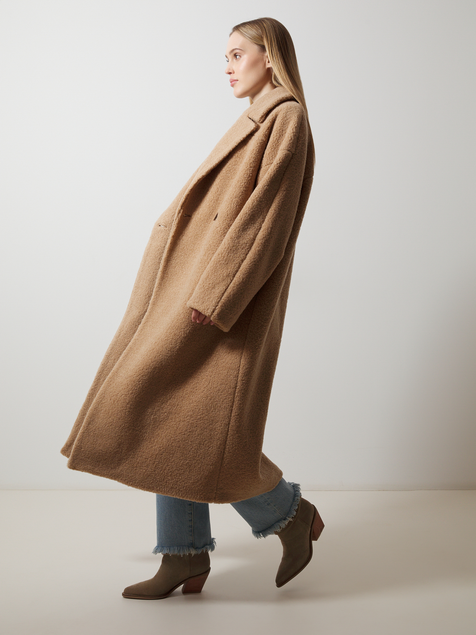 Женское пальто тедди MAISON DAVID JULIA_TEDDY 05 4524250, бежевый