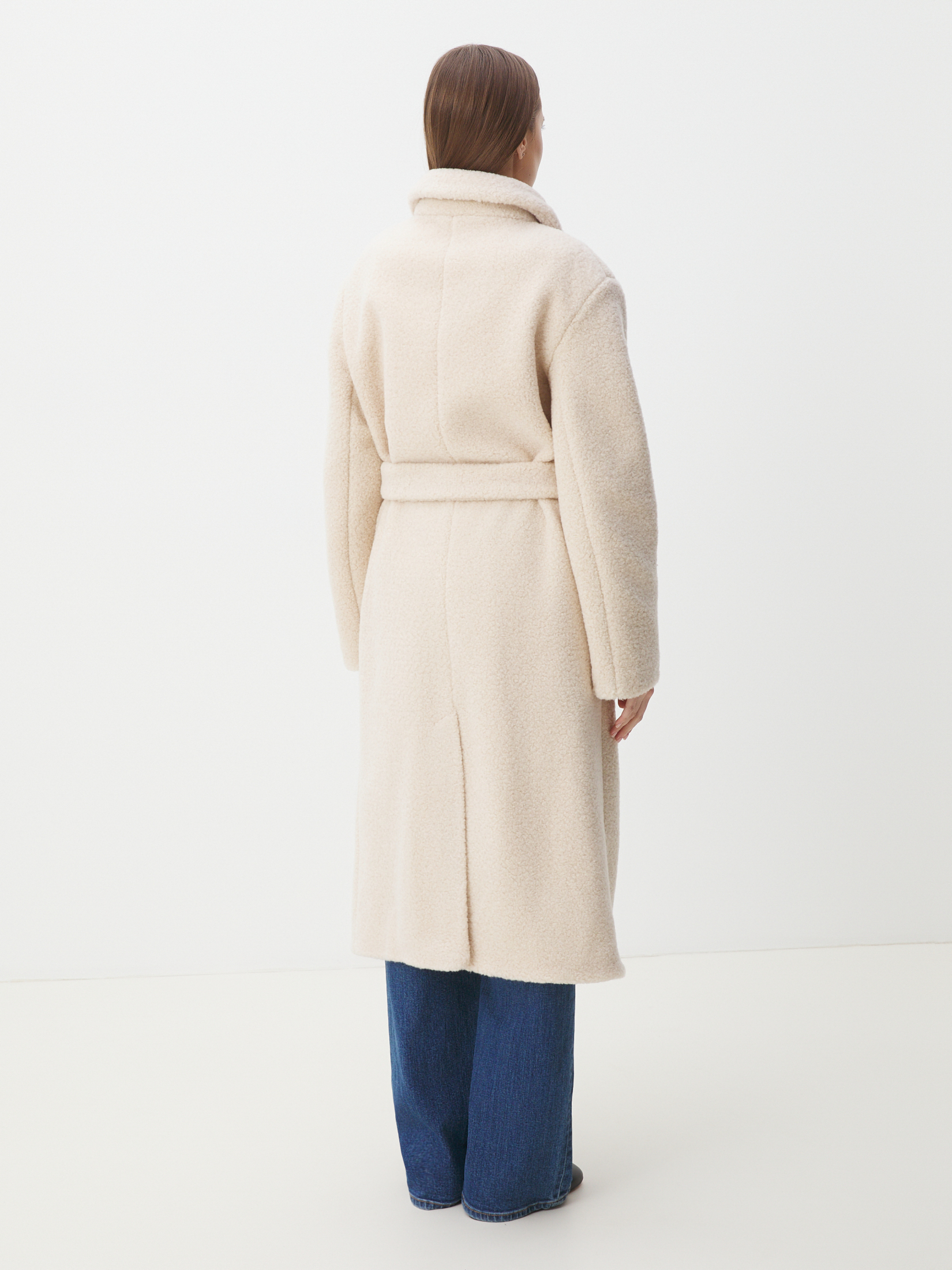 Женское пальто тедди MAISON DAVID NASTIA_TEDDY 05 4524408, молочно-бежевый