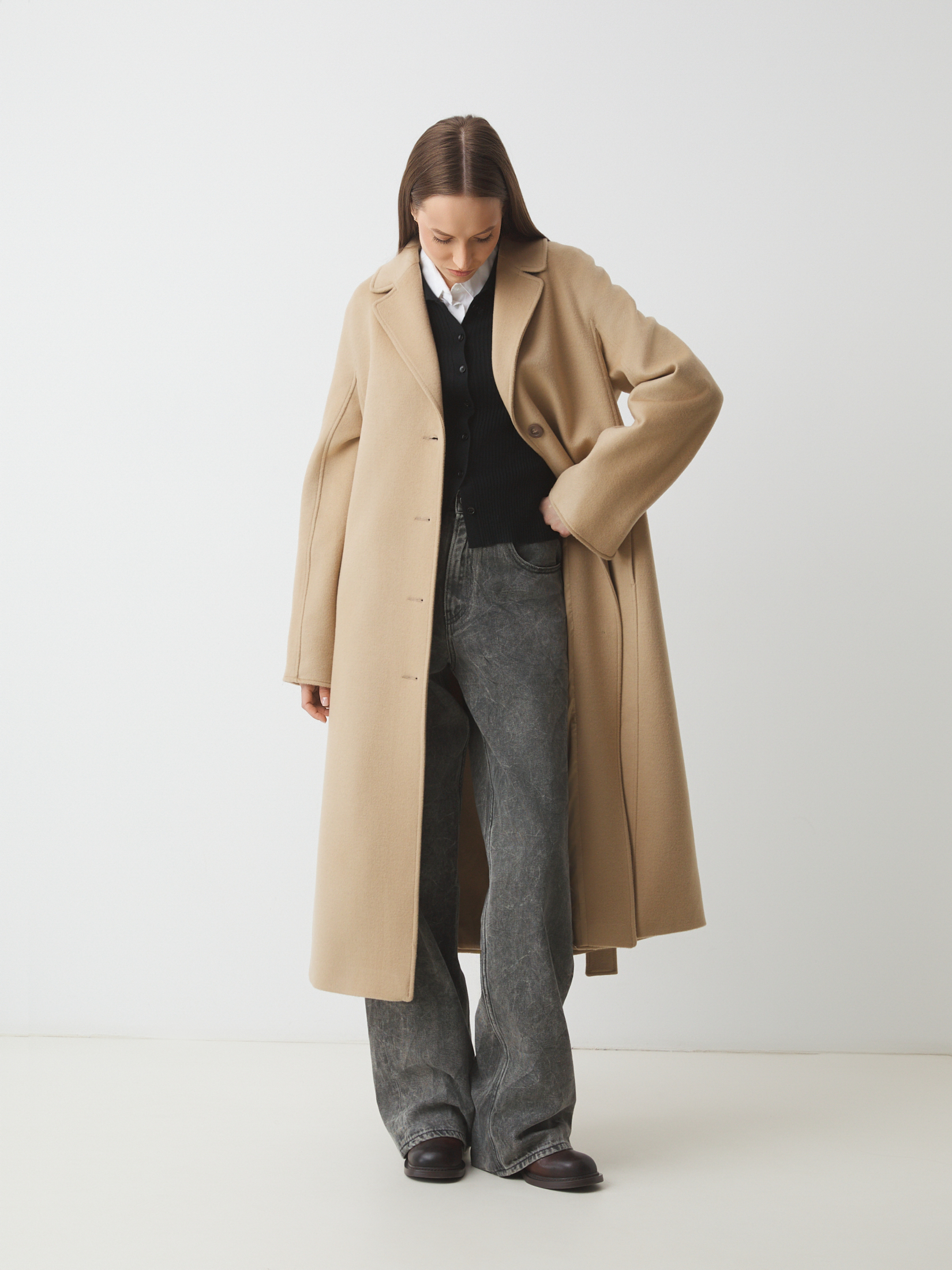 Женское пальто MAISON DAVID OLGA 4535679, коричнево-бежевый