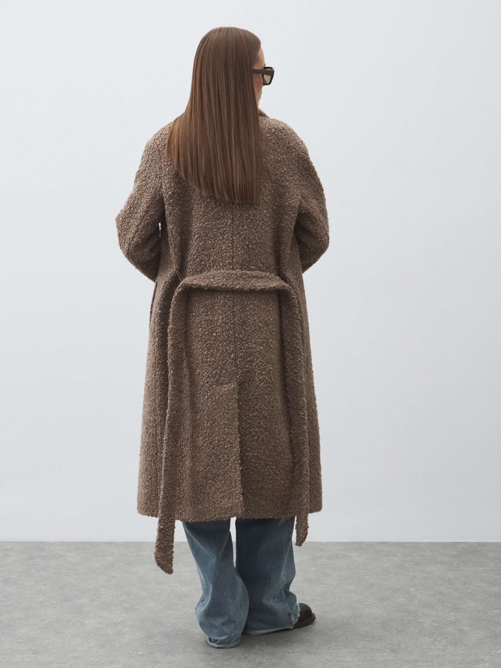 Женское пальто MAISON DAVID NASTIA_ALPACO 4557936, серо-коричневый