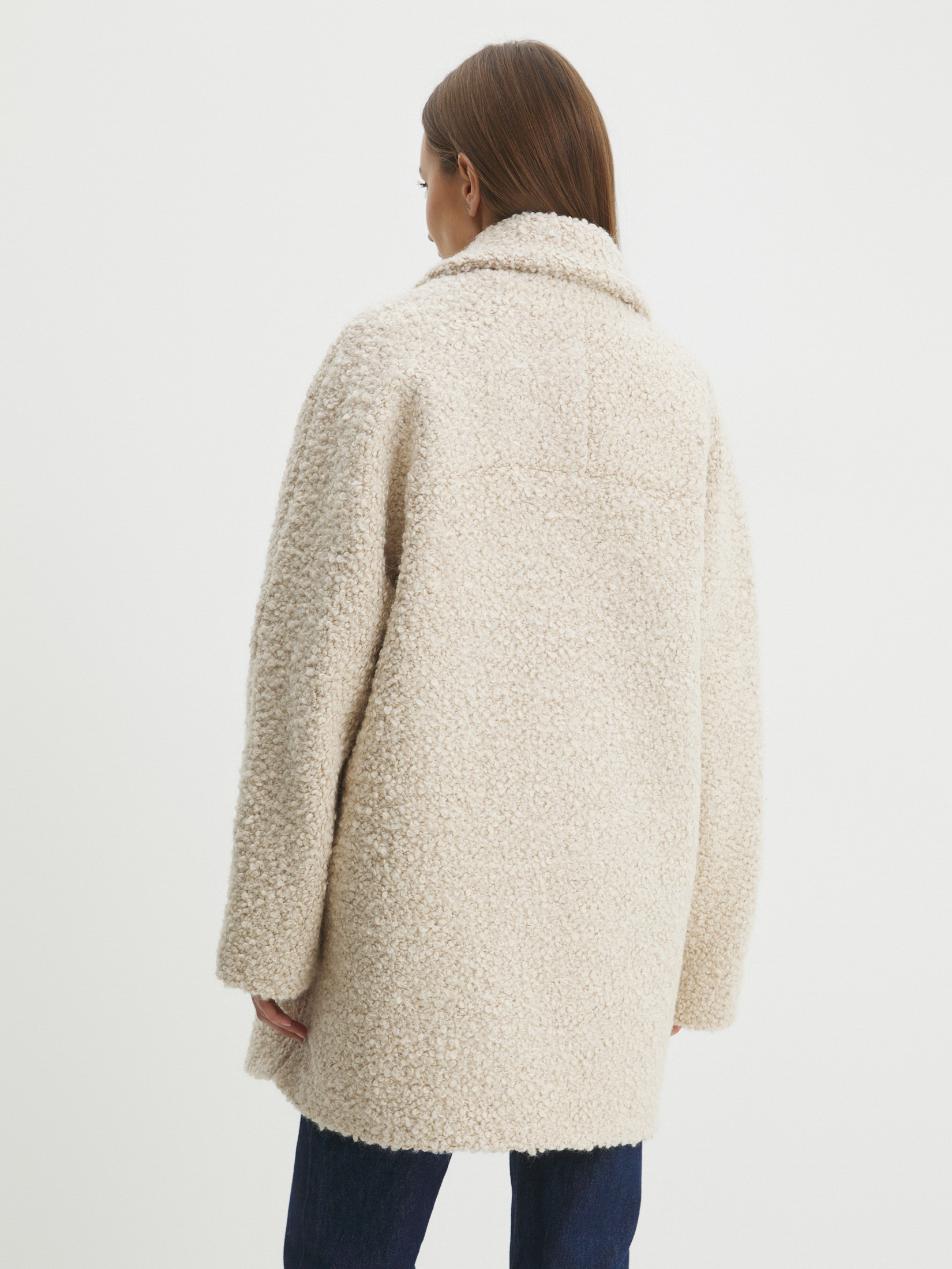 Женское полупальто MAISON DAVID DIANA_ALPACO 4439902, молочно-бежевый