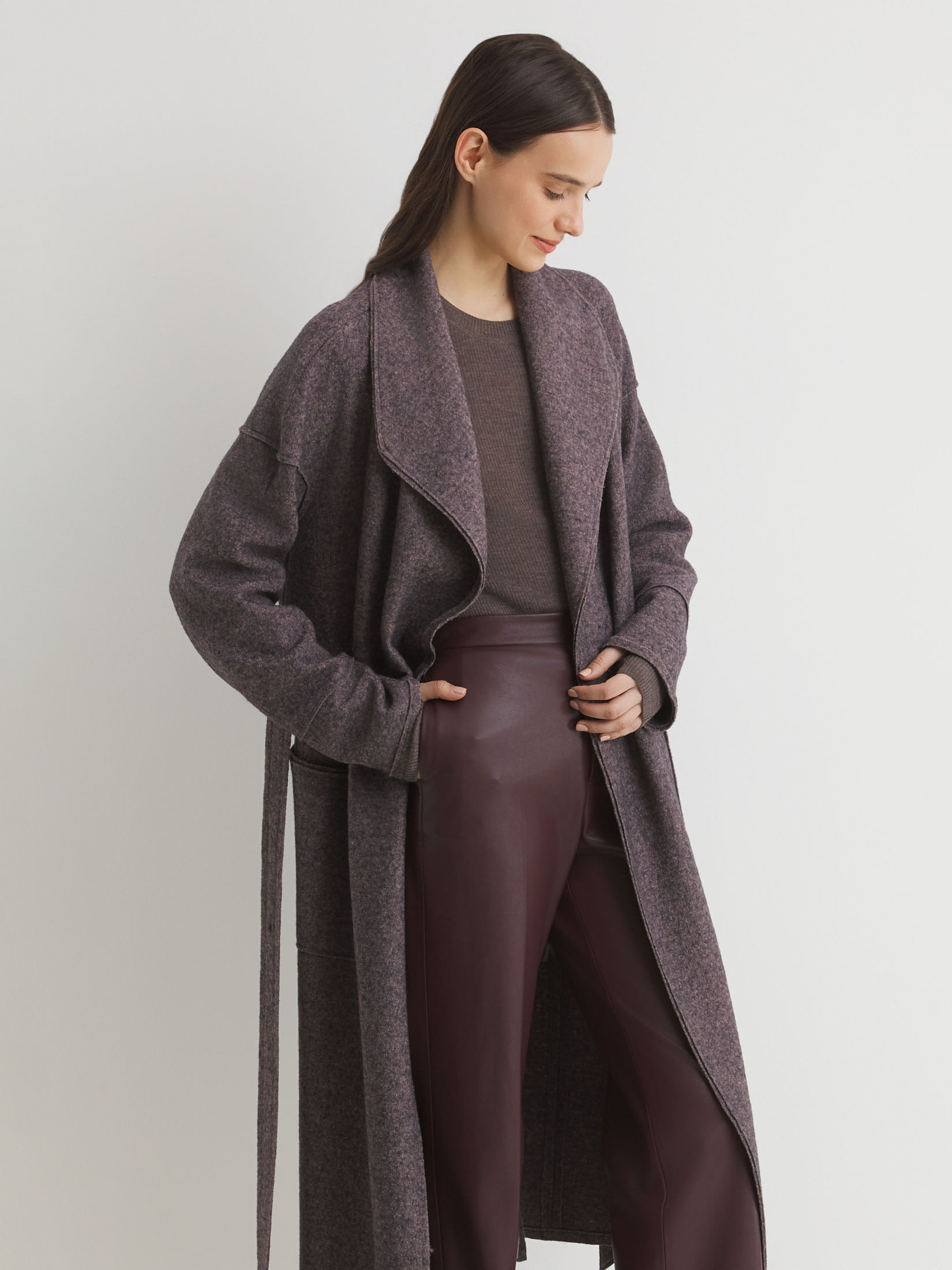 Женское пальто MAISON DAVID INES 4661779, серо-фиолетовый