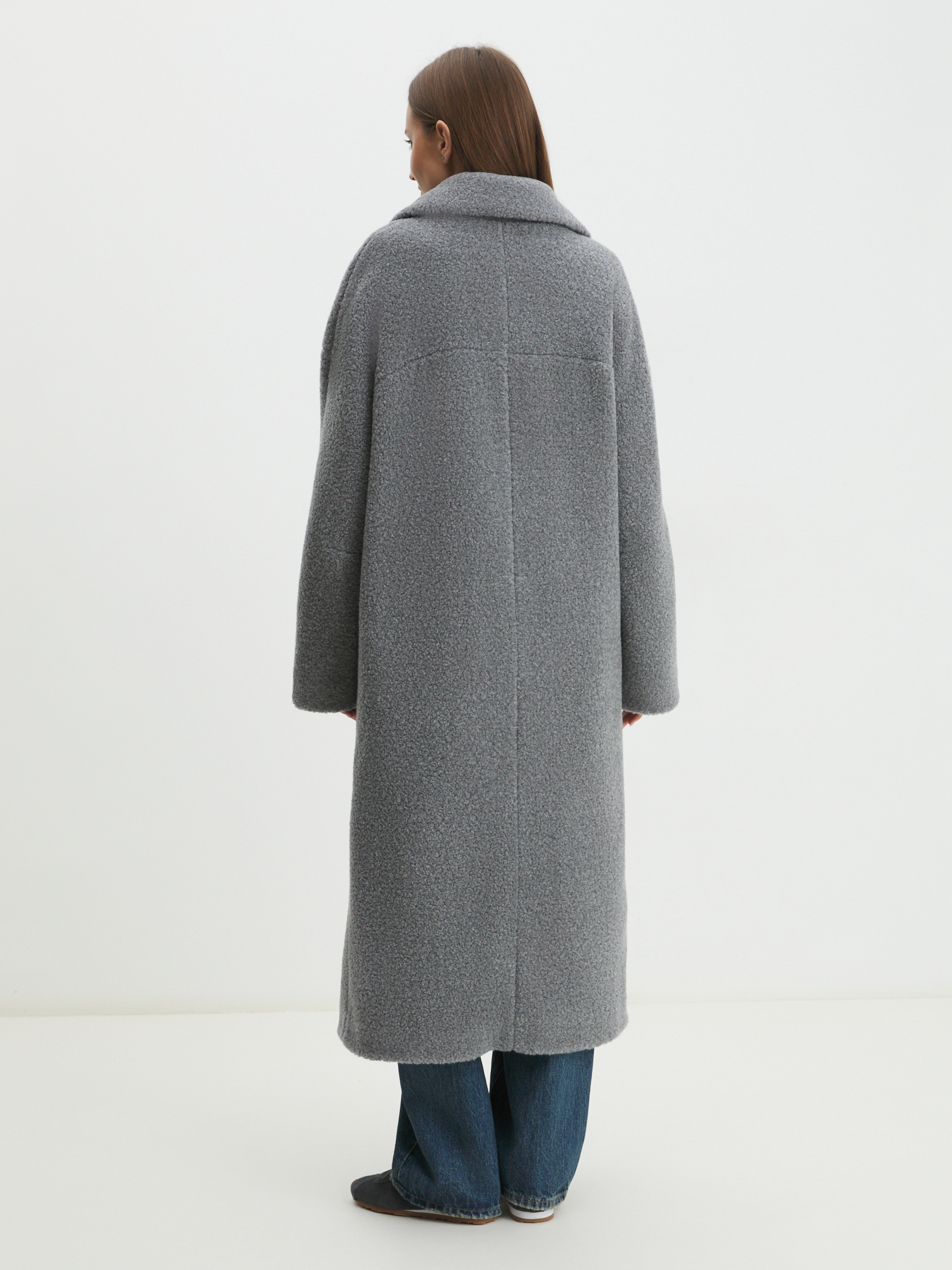 Женское пальто тедди MAISON DAVID JULIA_TEDDY 05 4381274, серый