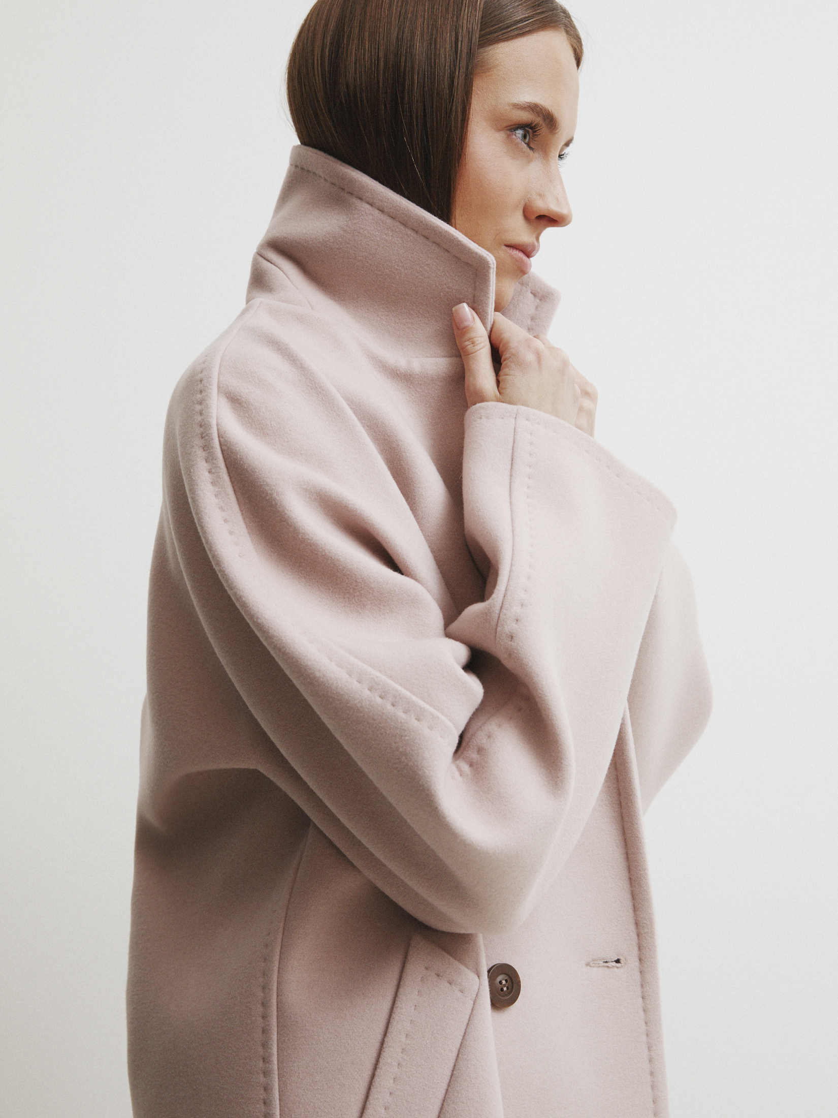 Женское полупальто MAISON DAVID JADE_8156 4394649, серо-розовый