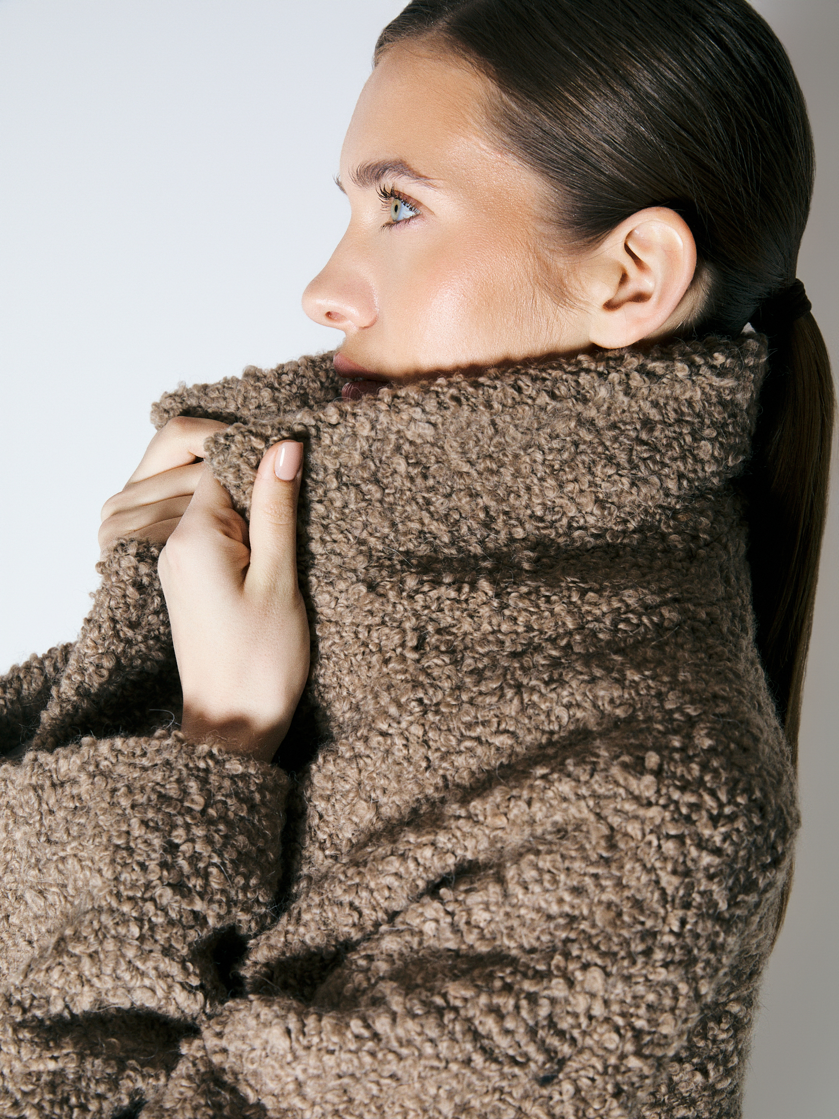 Женское пальто MAISON DAVID JULIA_ALPACO 4535594, серо-коричневый