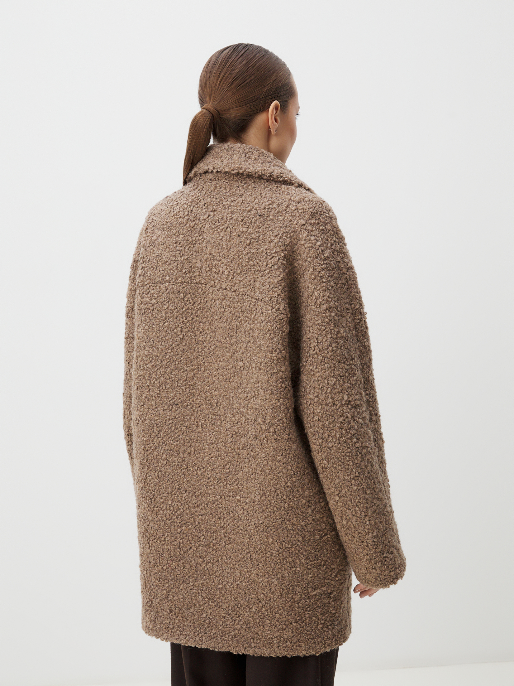 Женское полупальто MAISON DAVID DIANA_ALPACO 4439878, серо-коричневый