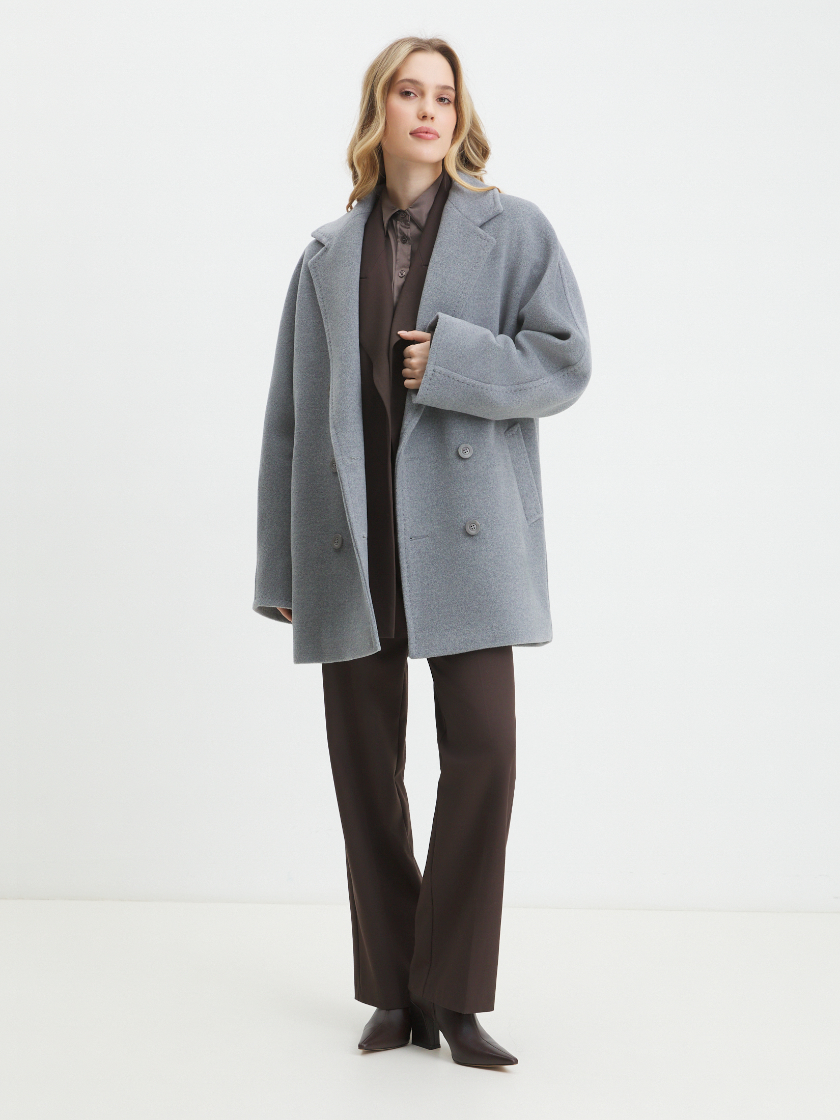 Женское полупальто MAISON DAVID JADE_MEDIUM 4508572, серый