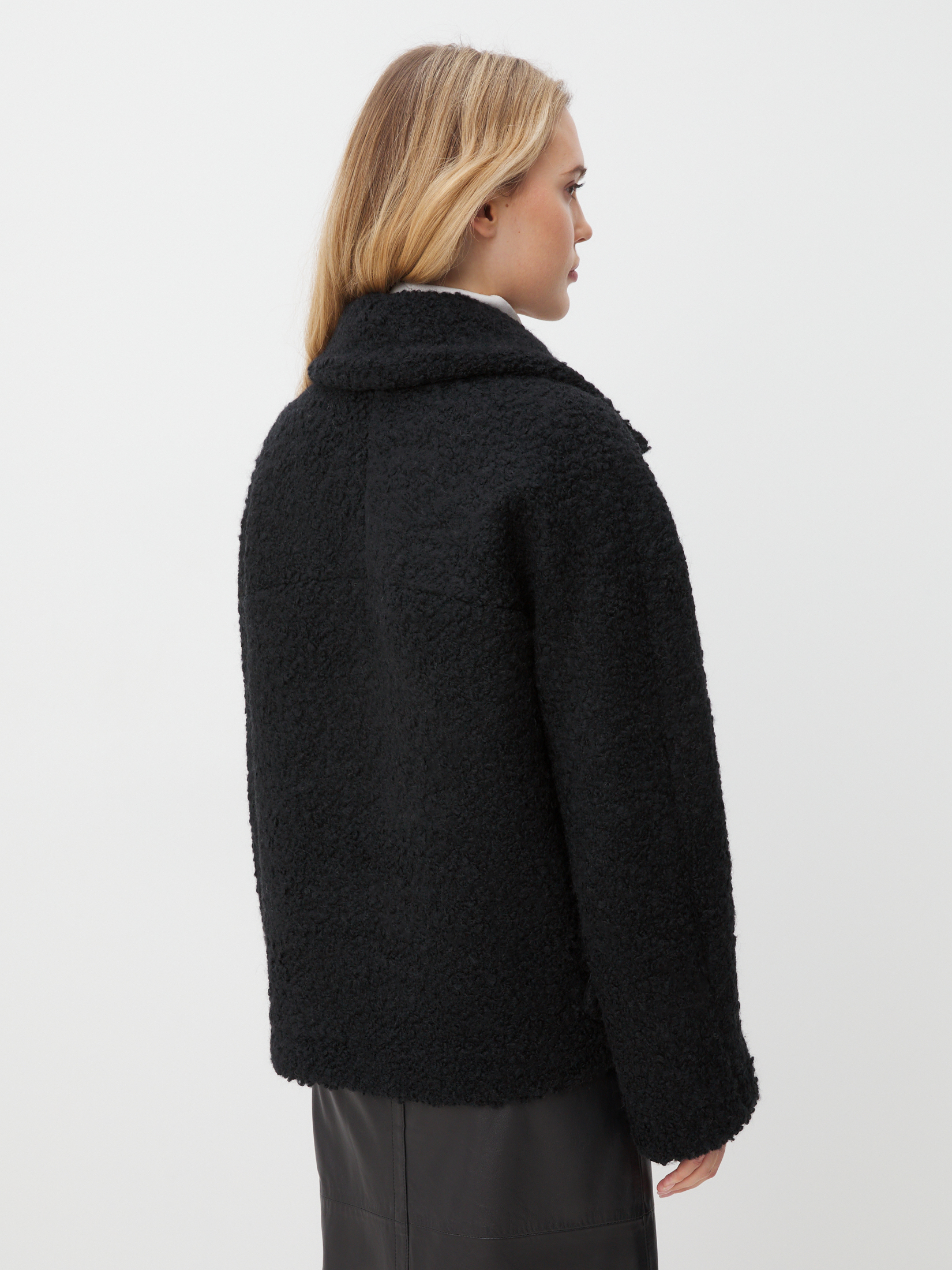 Женское полупальто MAISON DAVID LILOU_ALPACO 4439853, черный