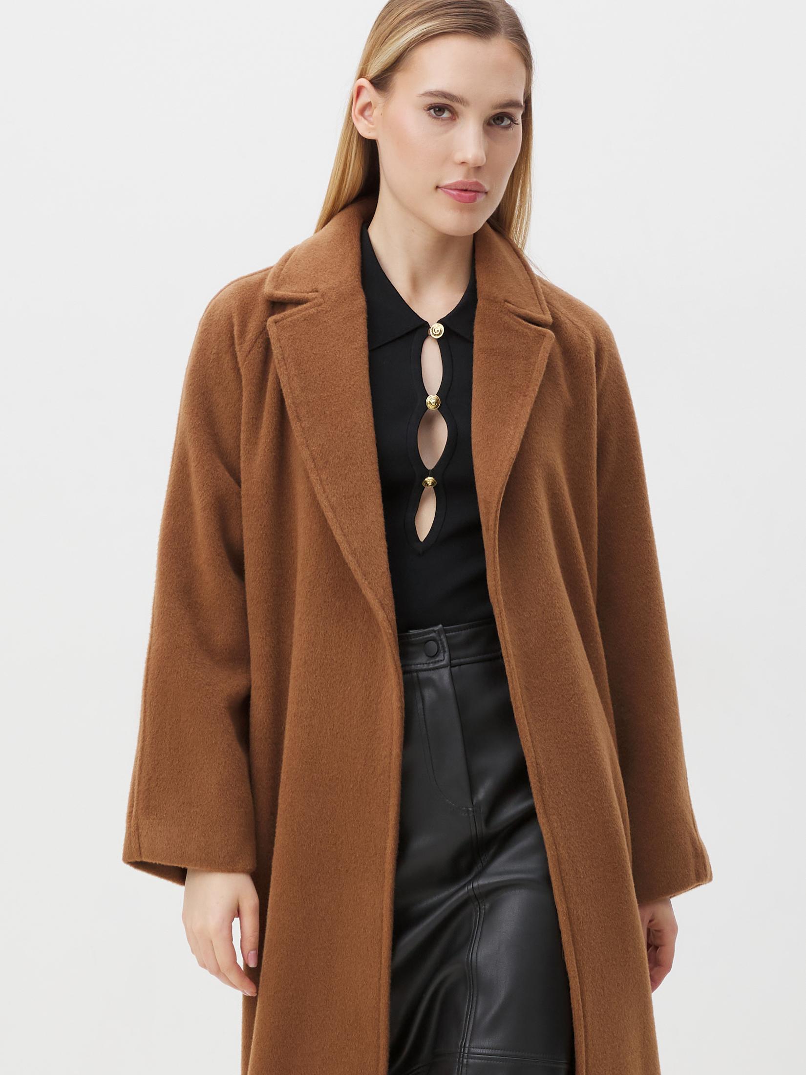 Женское пальто MAISON DAVID 3878328, коричневый