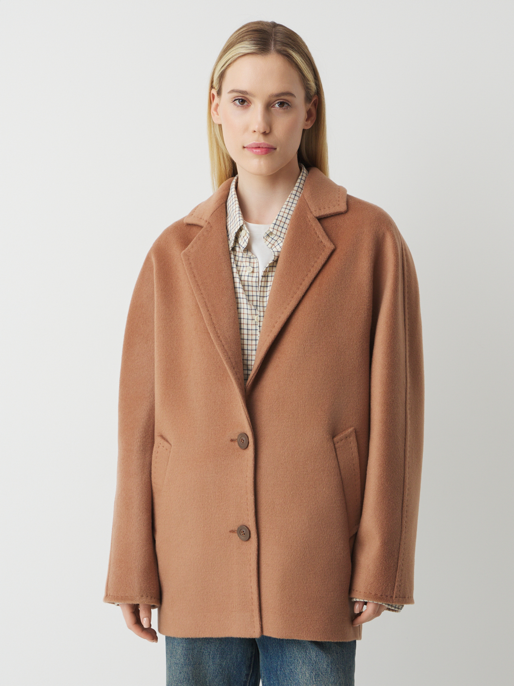 Женское полупальто MAISON DAVID IDELLE_084 4640694, светло-коричневый