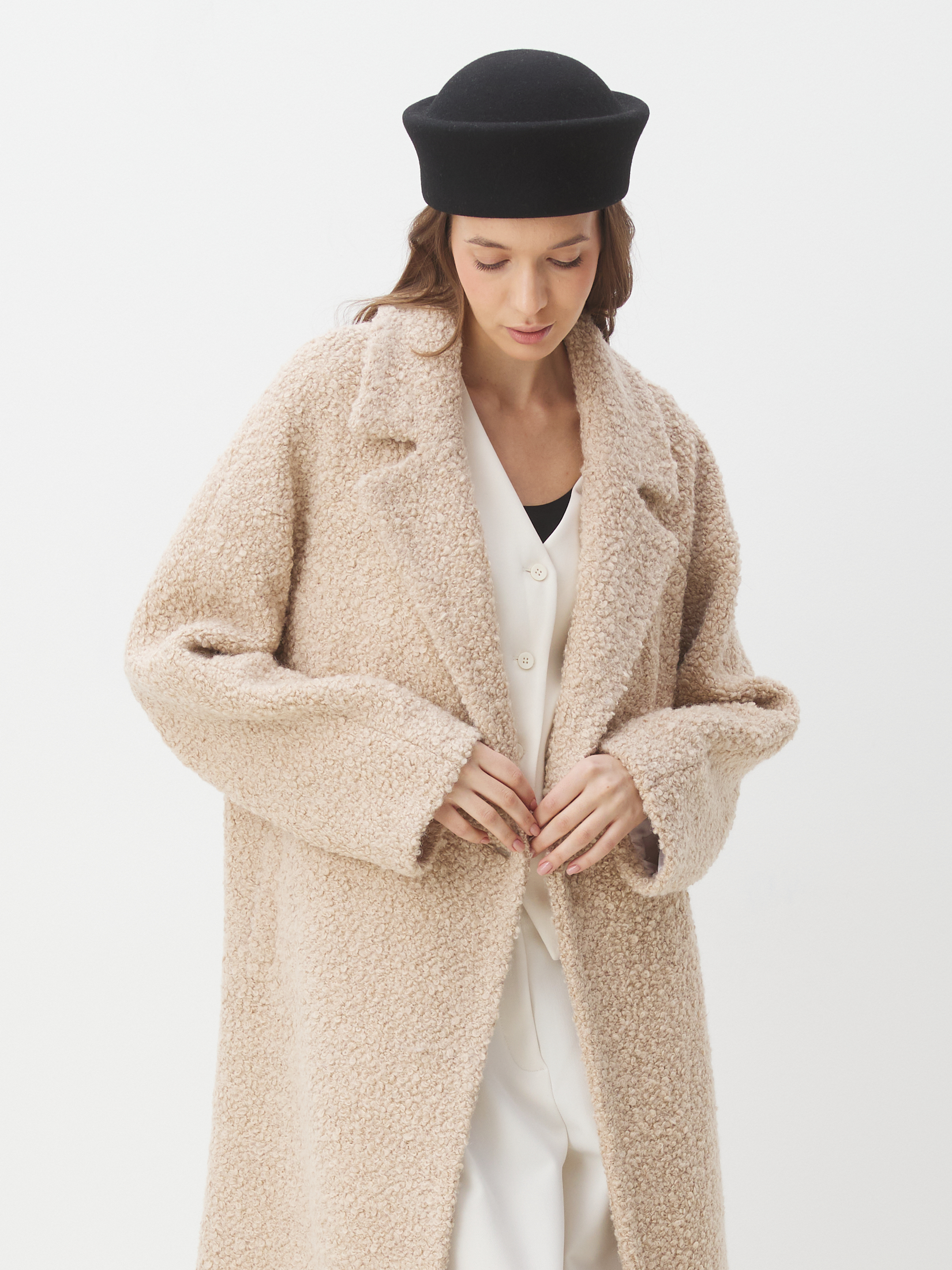 Женское пальто MAISON DAVID JULIA_ALPACO 4535629, светло-бежевый