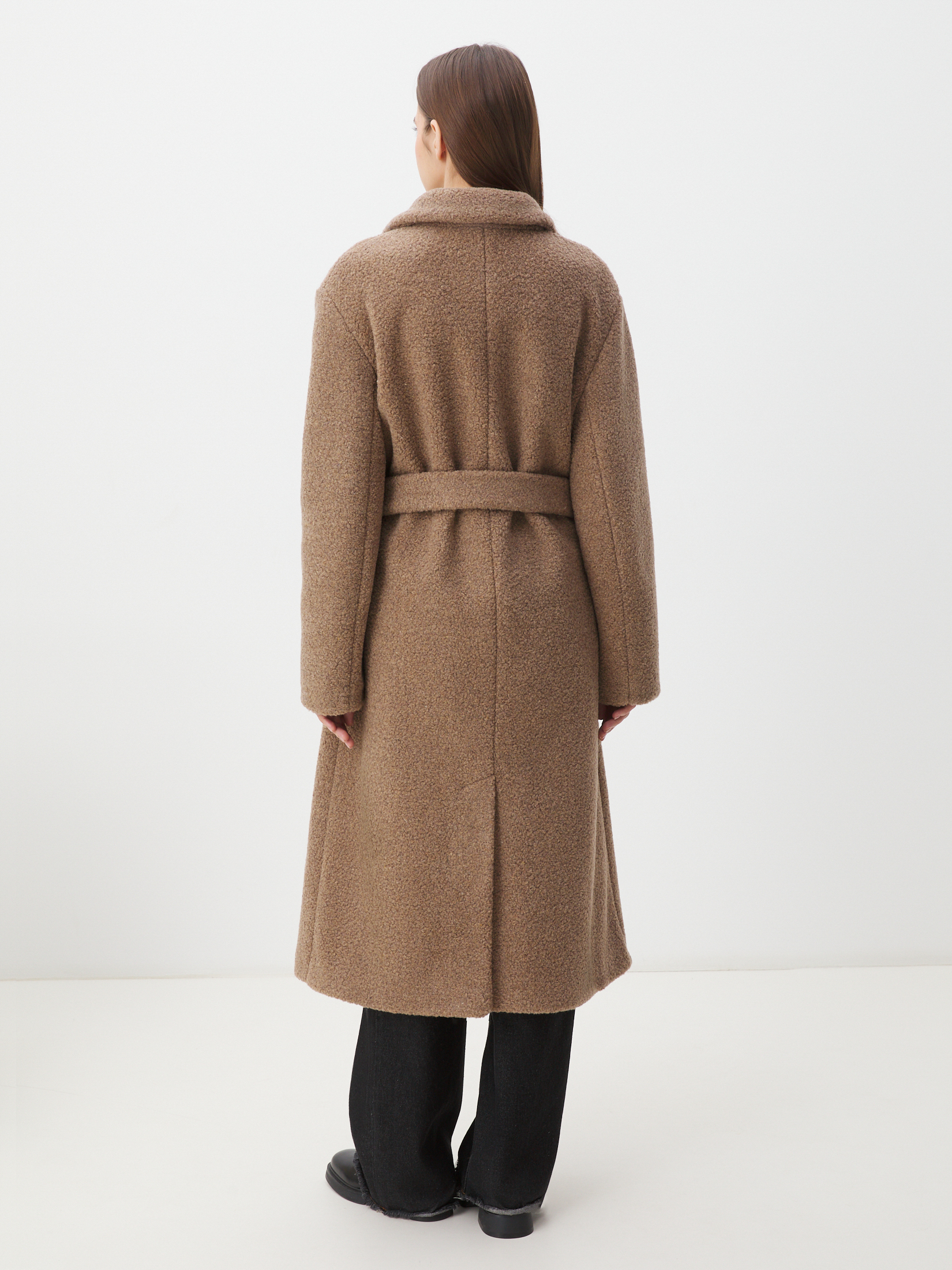 Женское пальто тедди MAISON DAVID NASTIA_TEDDY 05 4524401, серо-коричневый