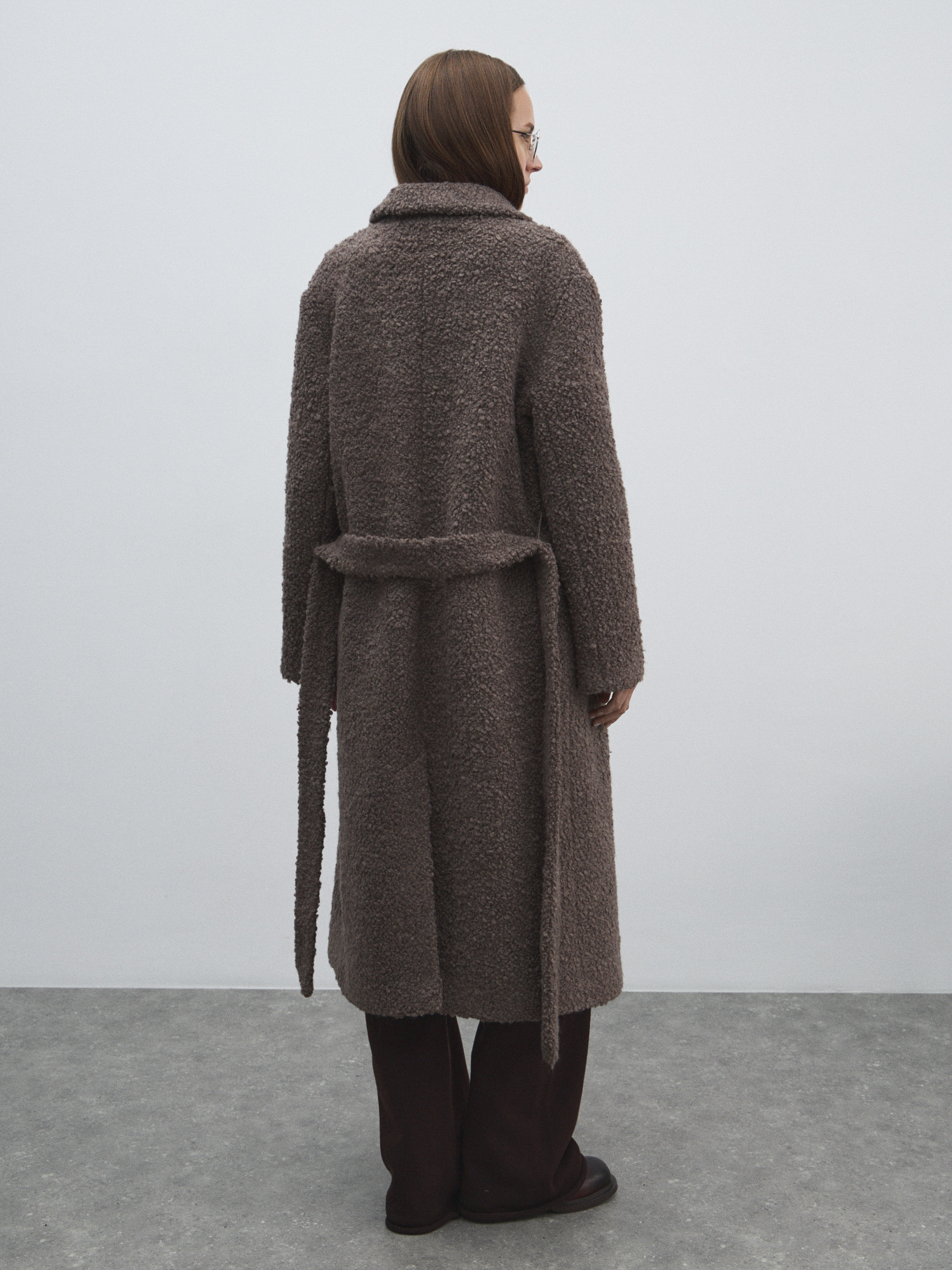 Женское пальто MAISON DAVID NASTIA_ALPACO 4557943, коричнево-серый