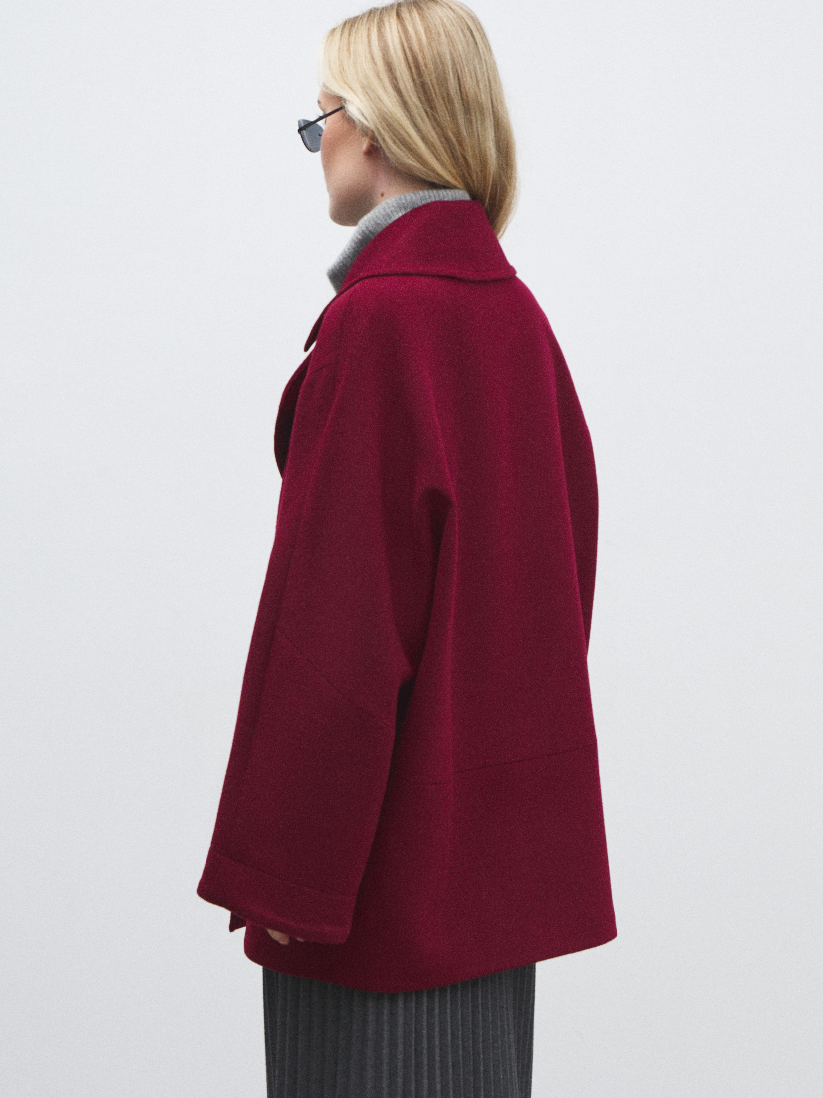 Женское полупальто MAISON DAVID MADELINE_6100 4854538, вишневый