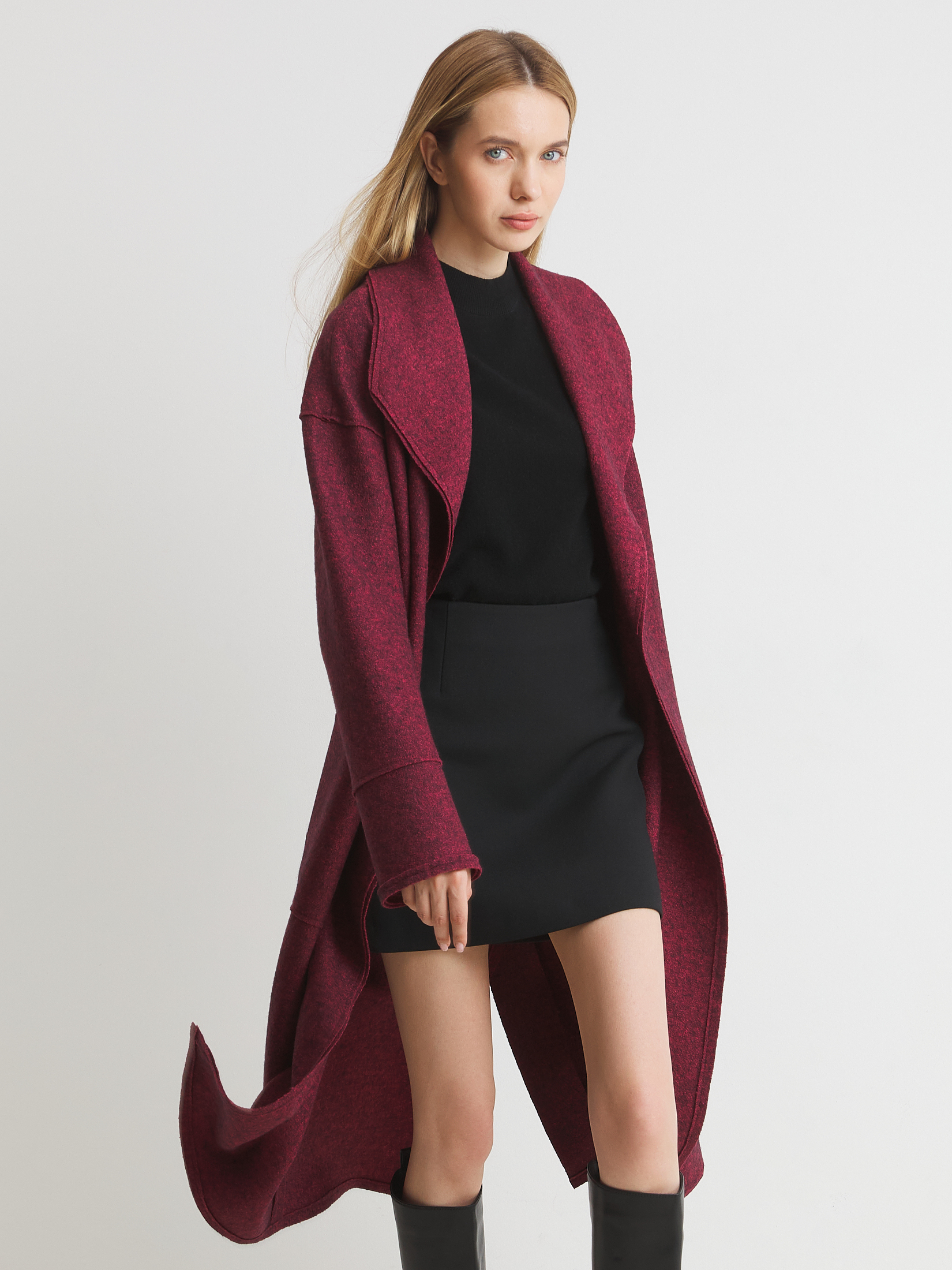 Женское пальто MAISON DAVID INES 4661773, бордовый