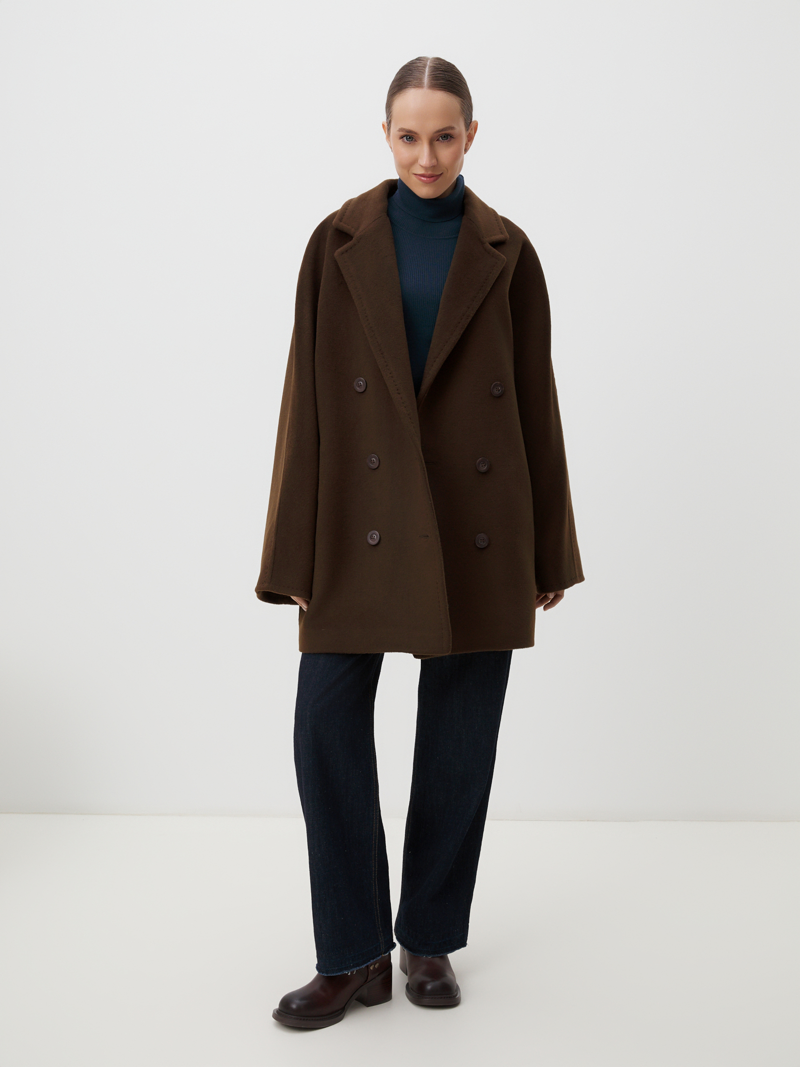 Женское полупальто MAISON DAVID JADE_MEDIUM 4508543, зеленовато-коричневый