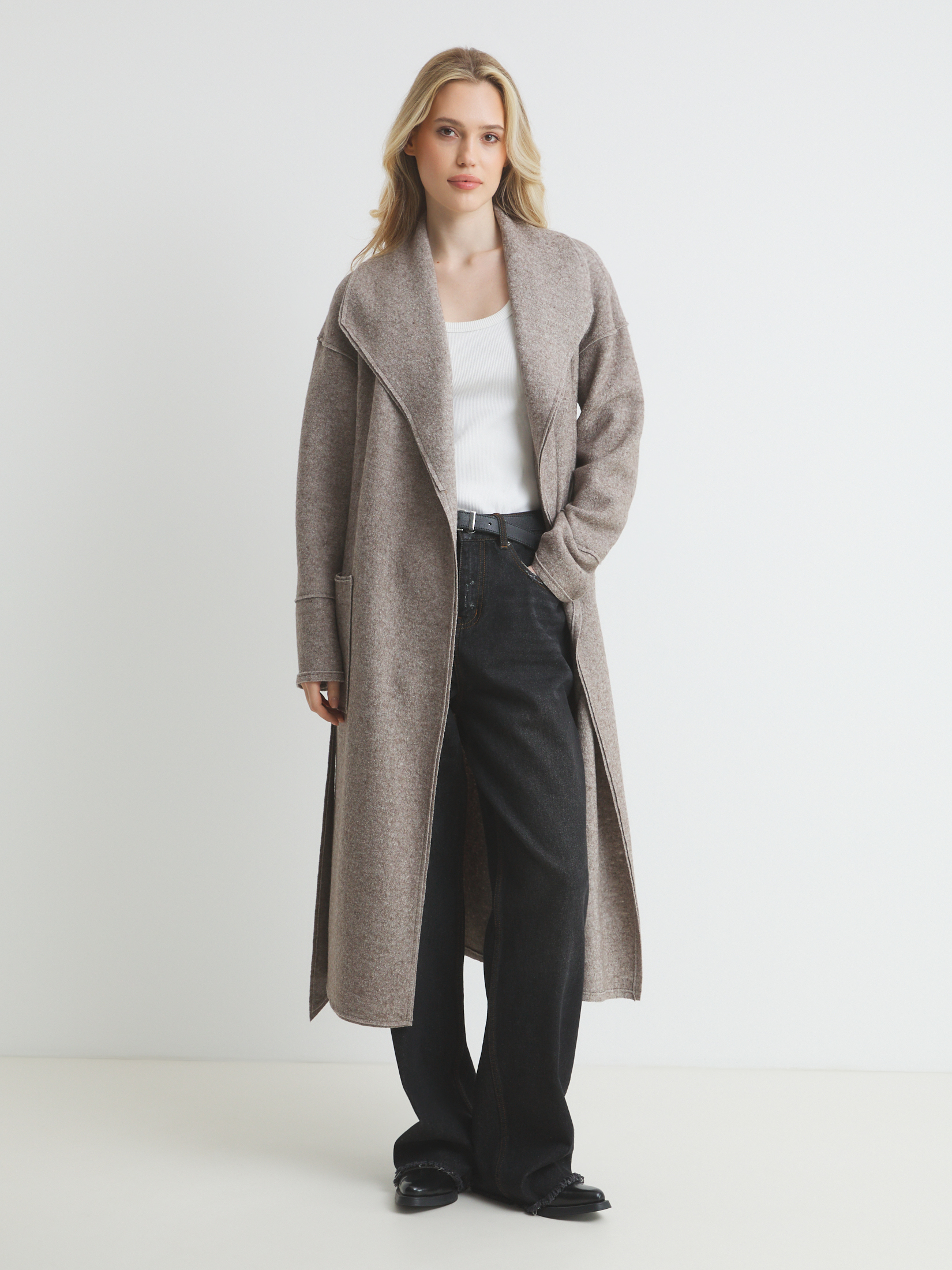 Женское пальто MAISON DAVID INES 4661848, бежево-серый