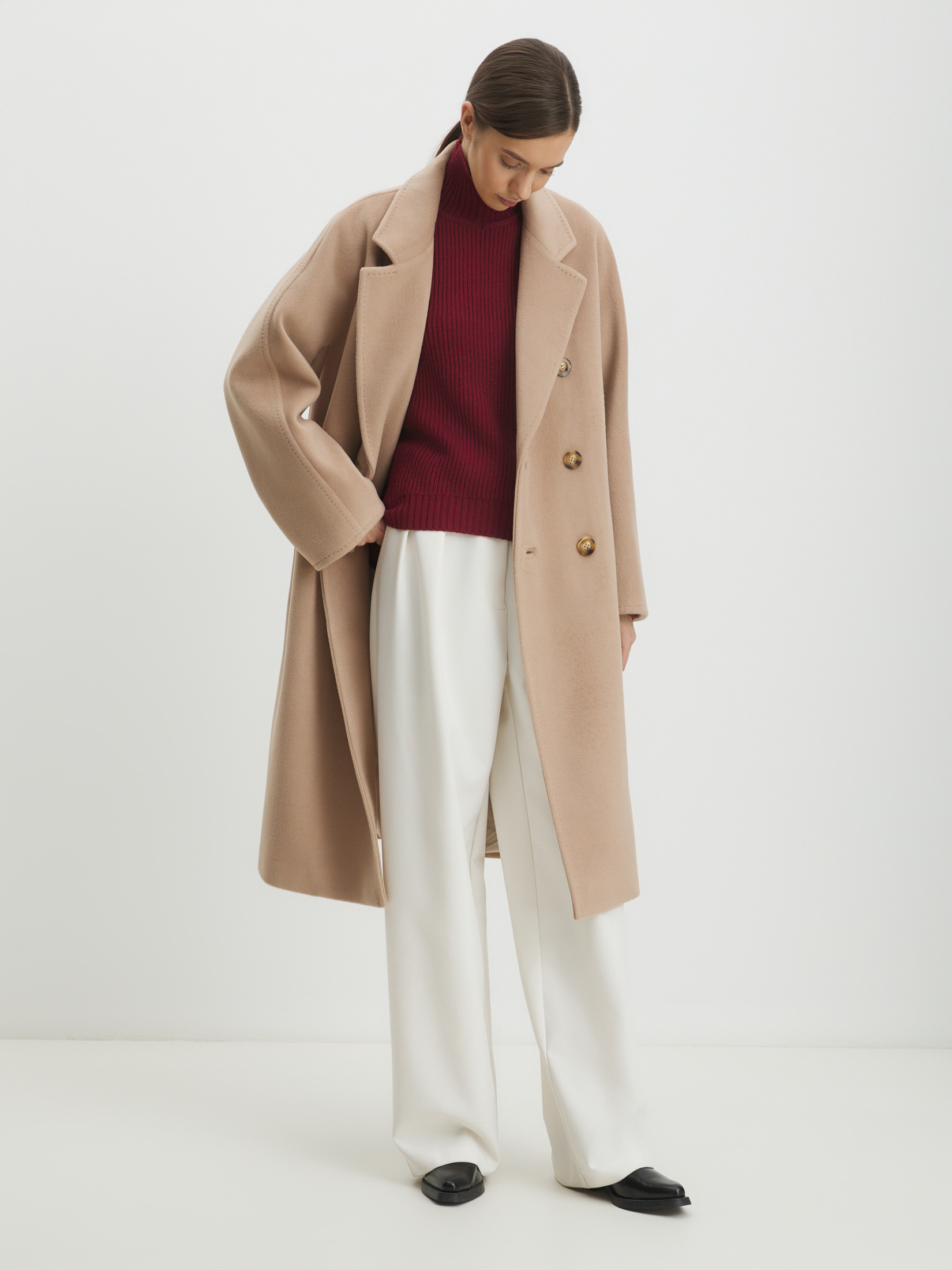 Женское пальто MAISON DAVID 4409931, бежевый