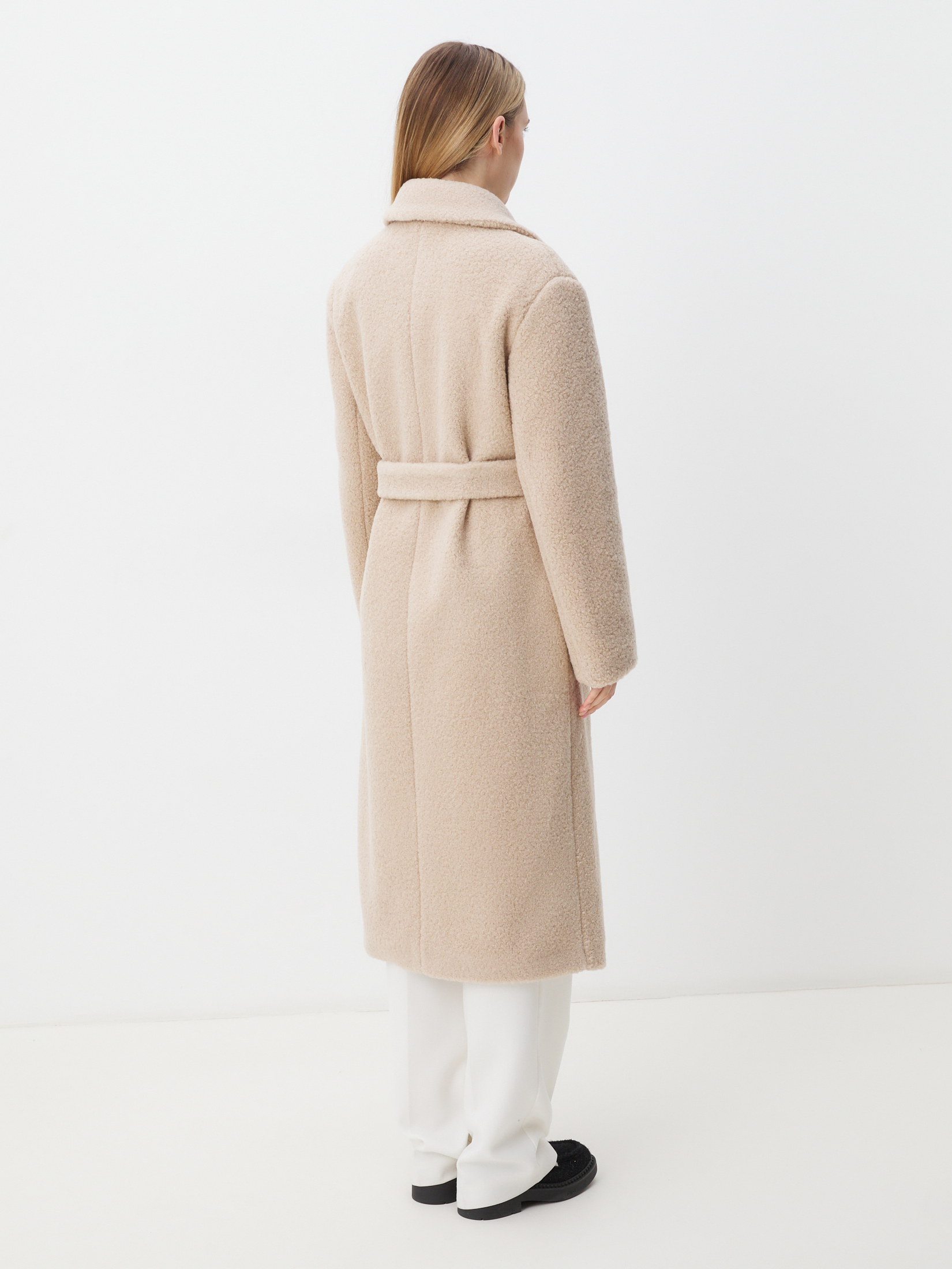 Женское пальто тедди MAISON DAVID SONIA_TEDDY 05 4508118, светло-бежевый