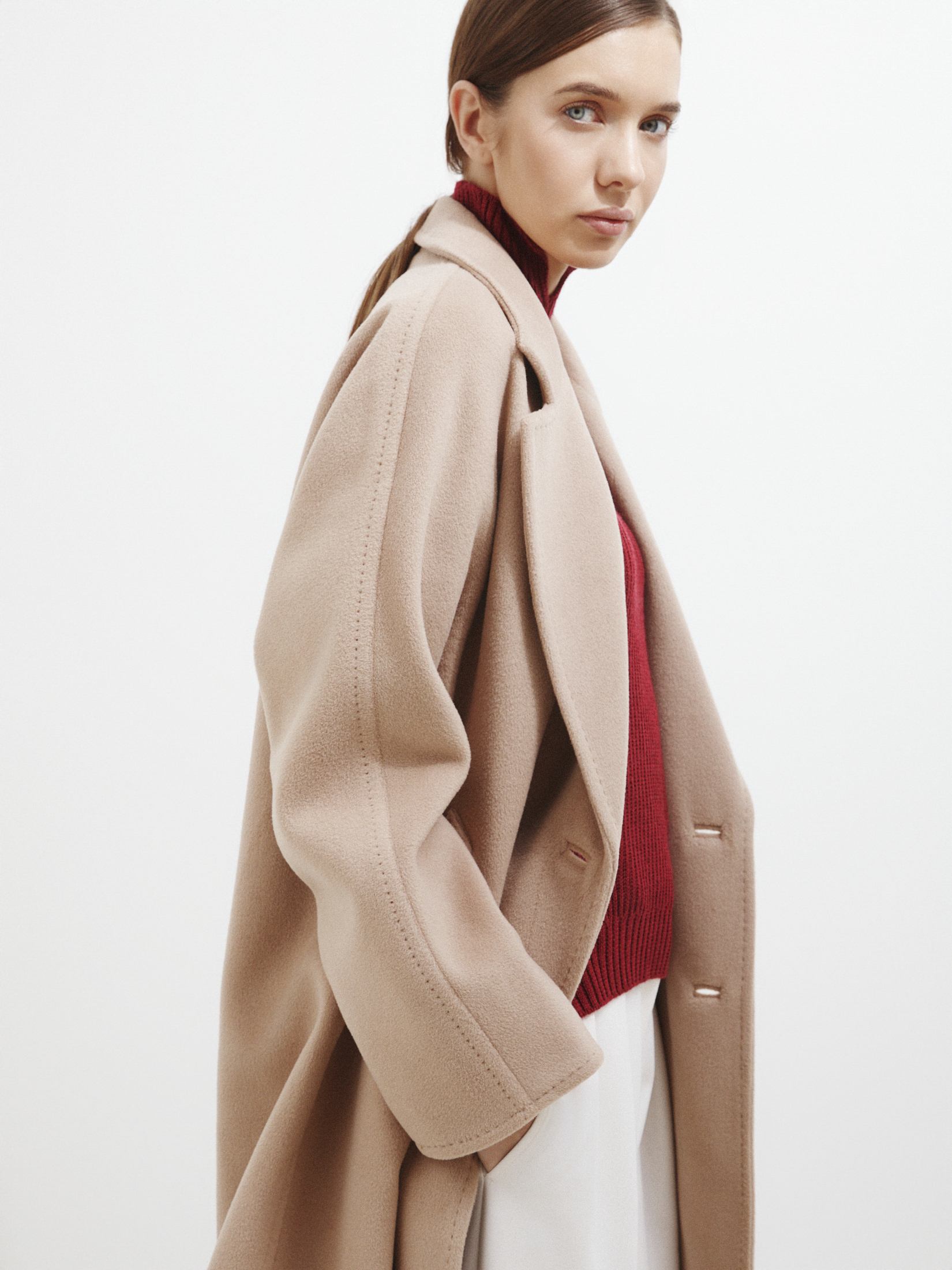 Женское пальто MAISON DAVID 4409931, бежевый