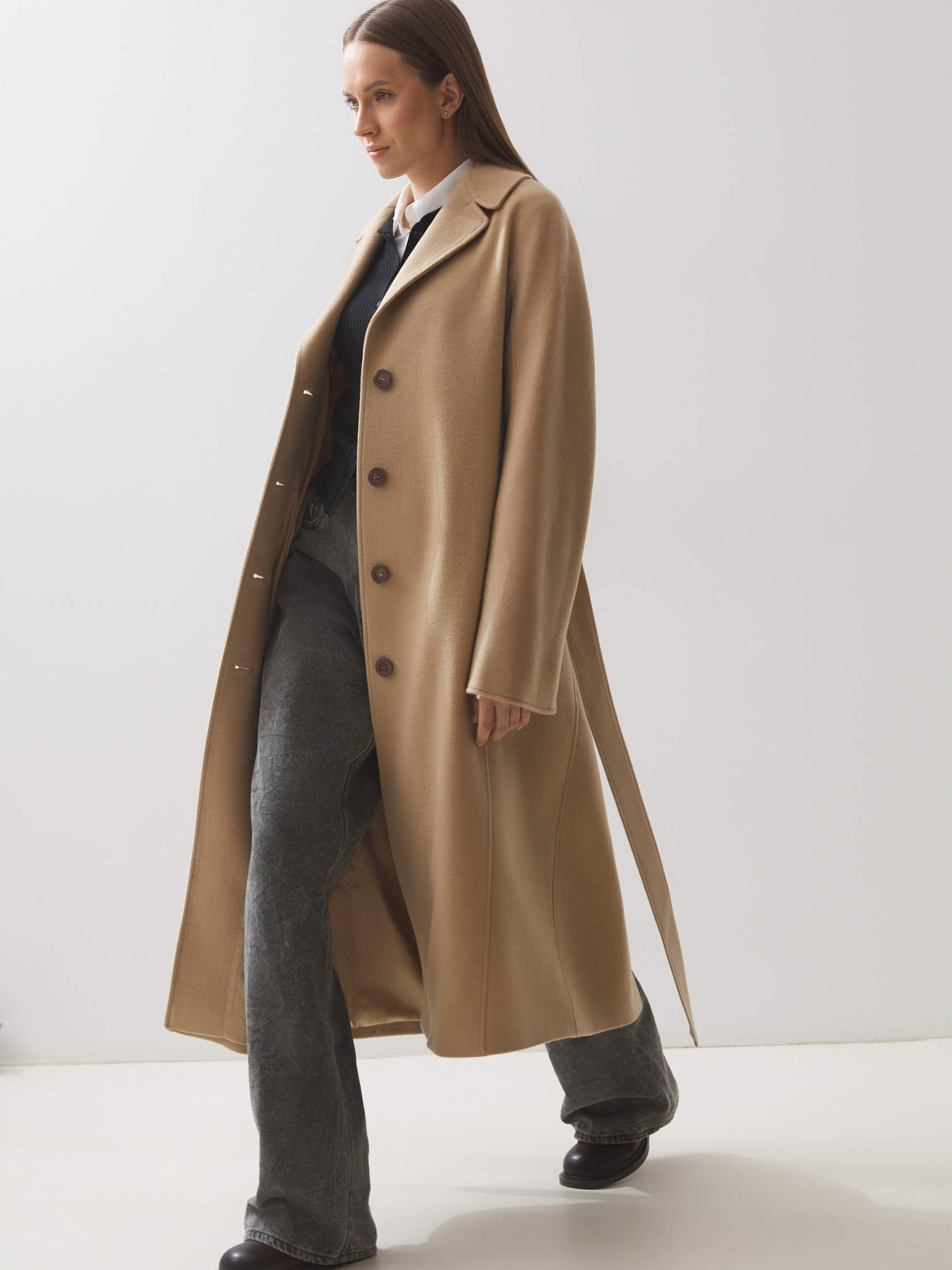 Женское пальто MAISON DAVID OLGA 4535679, коричнево-бежевый