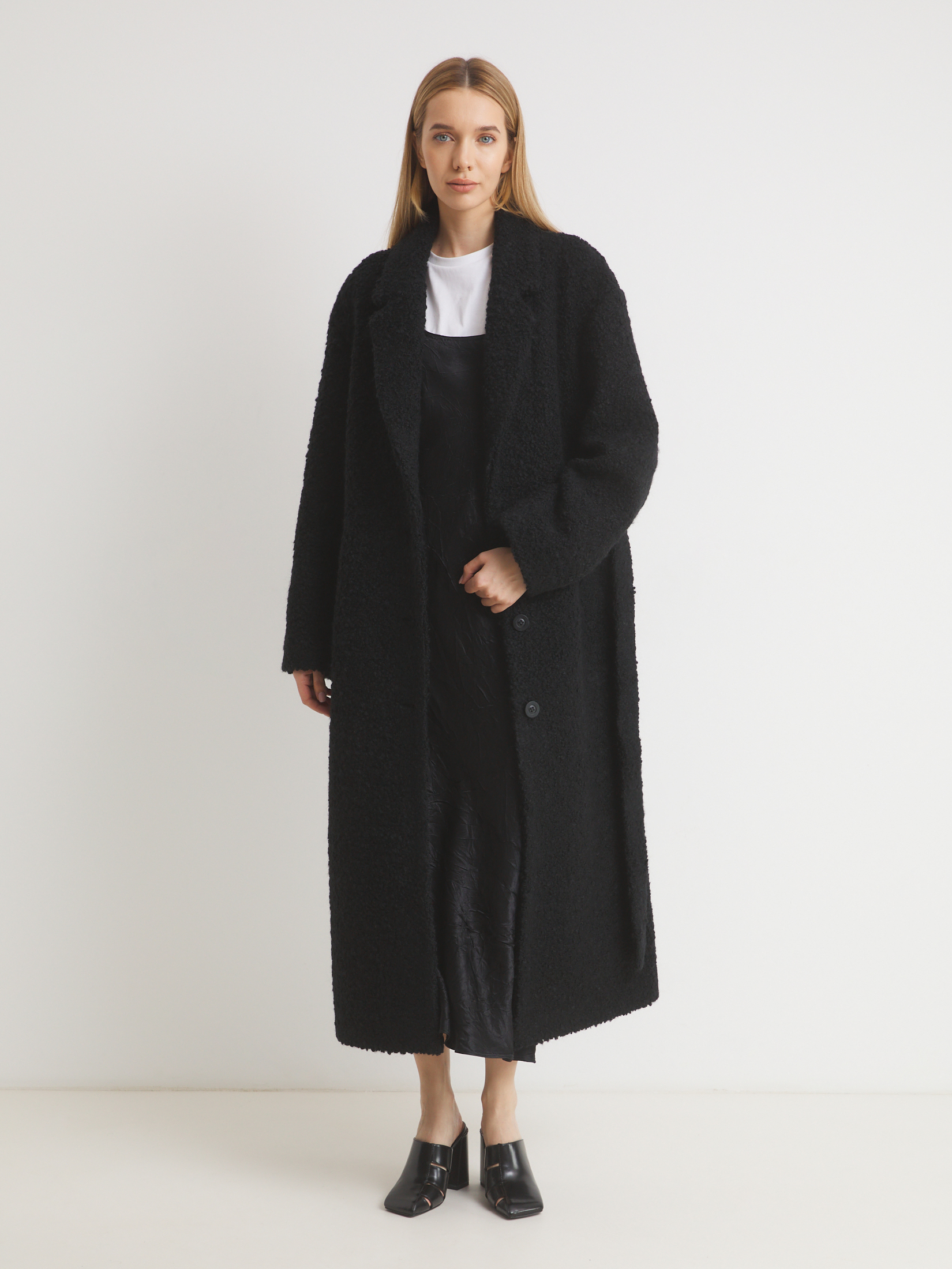 Женское пальто MAISON DAVID FLEUR_ALPACO 4661720, черный