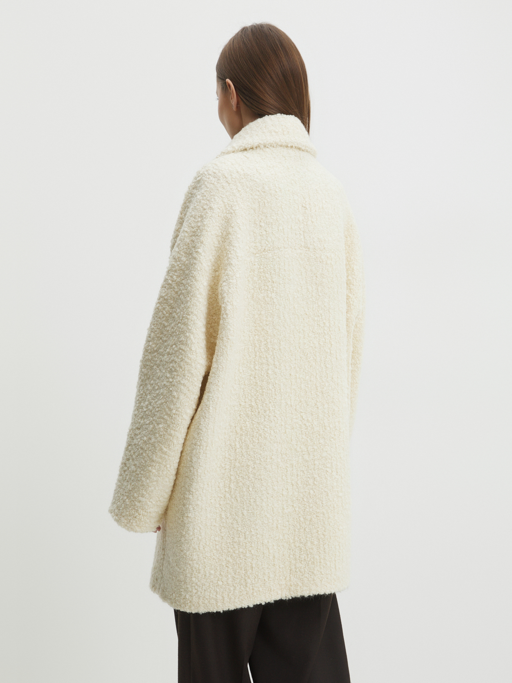 Женское полупальто MAISON DAVID DIANA_ALPACO 4508141, молочно-белый