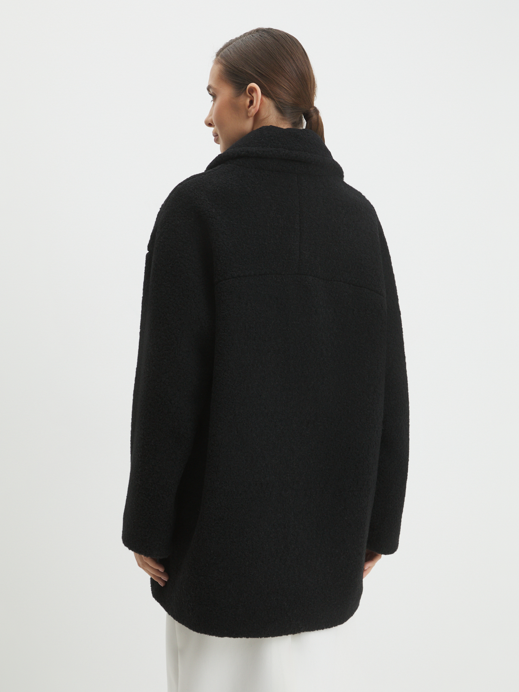 Женское полупальто тедди MAISON DAVID DIANA_TEDDY 05 4459335, черный